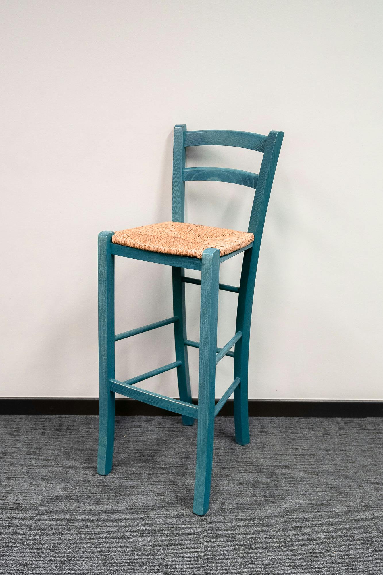 Chaise haute verte et osier - Qualité de seconde main "Chaises" - Relieve Furniture - 2
