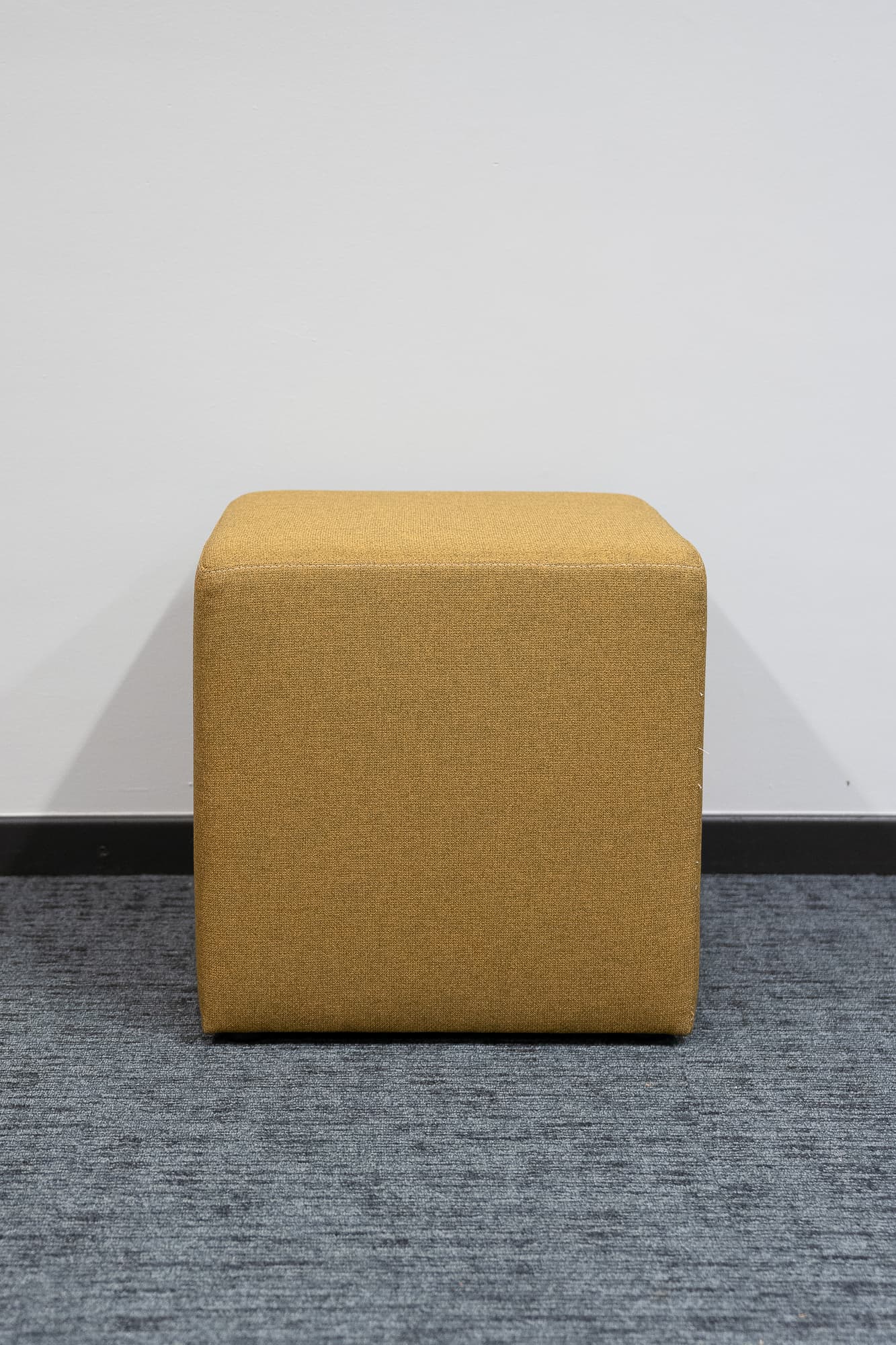 Mottled square pouffe-0