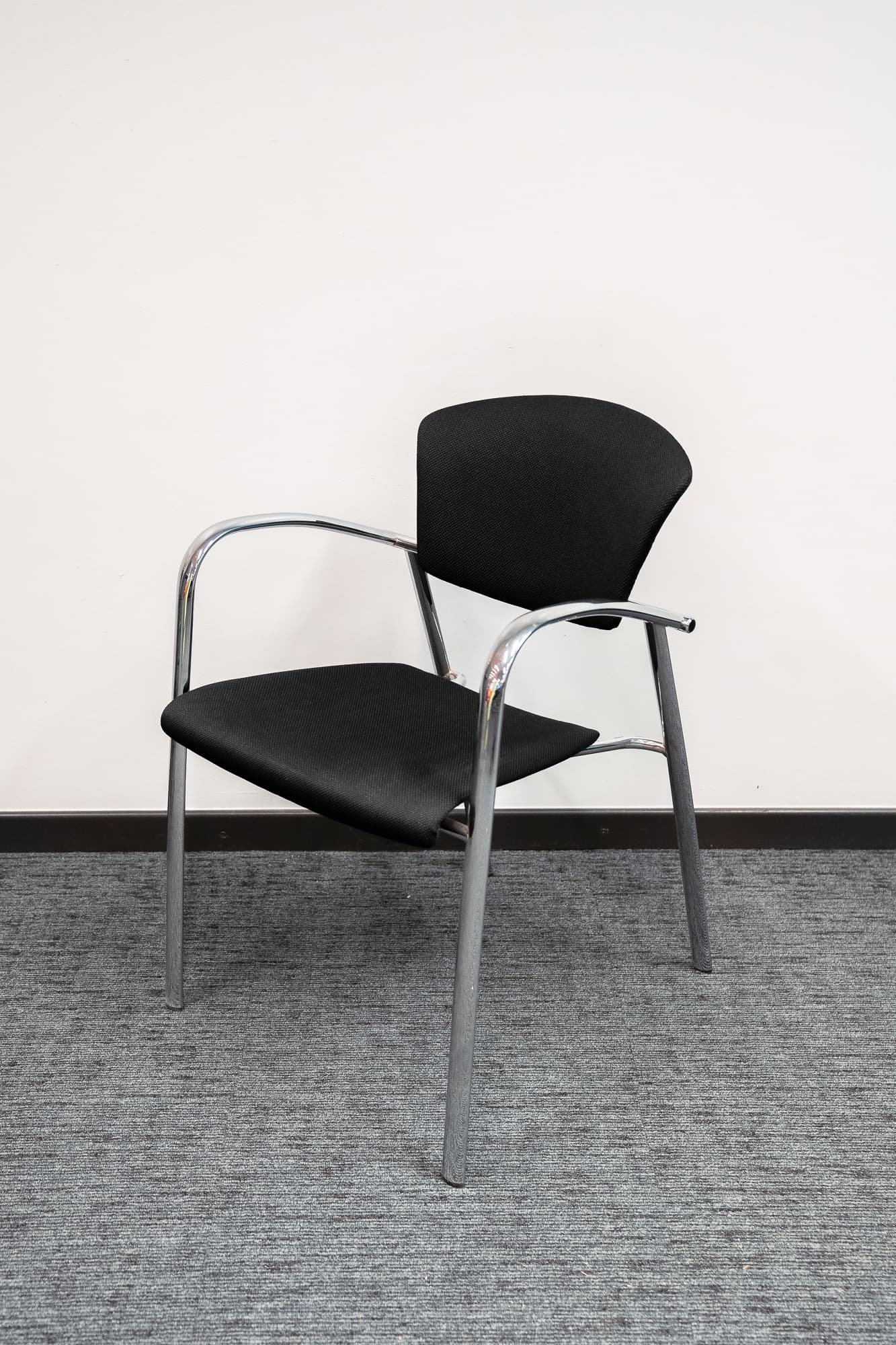 Black and aluminum designer chair-0