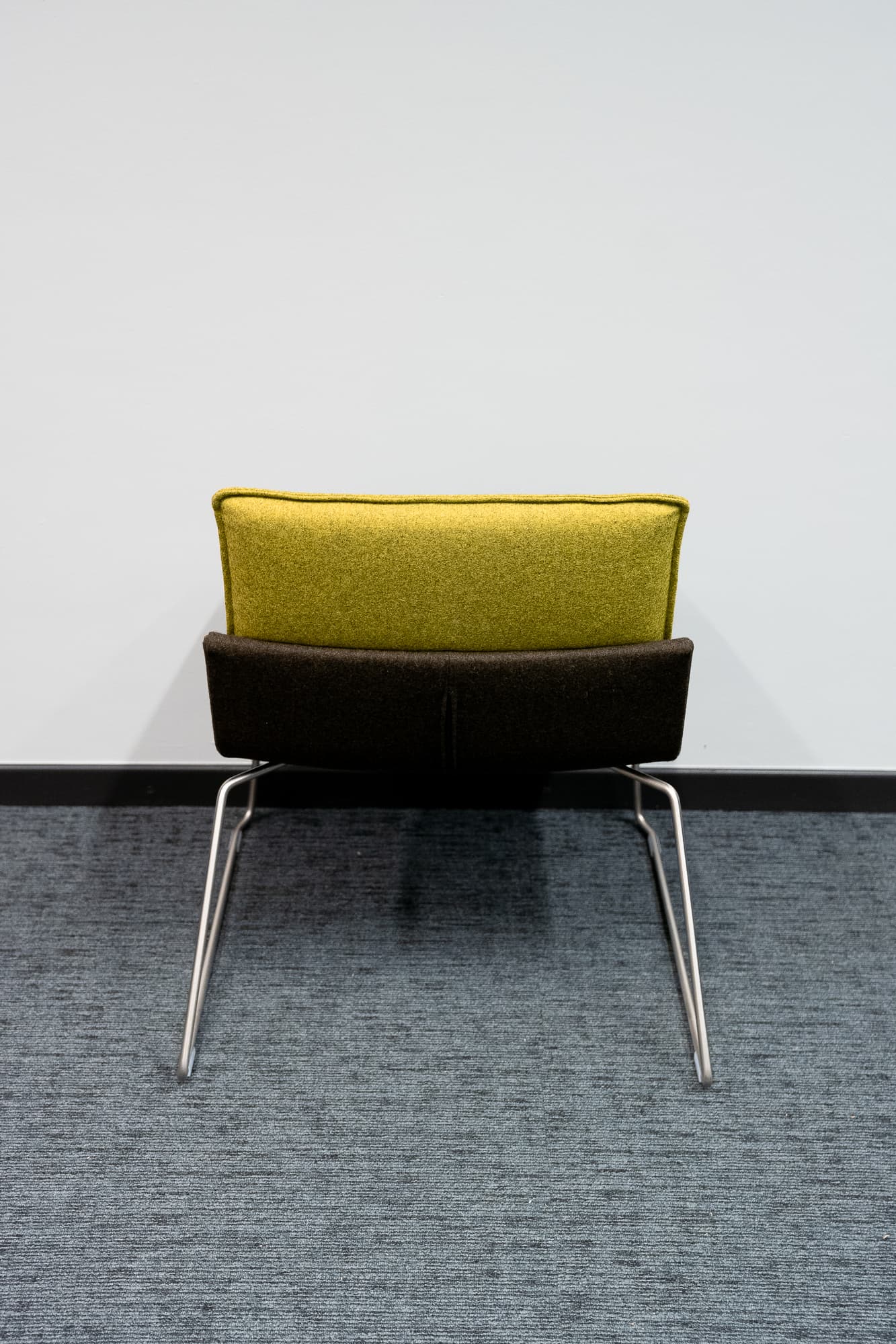 Chaise design Gispen gris et vert clair-2