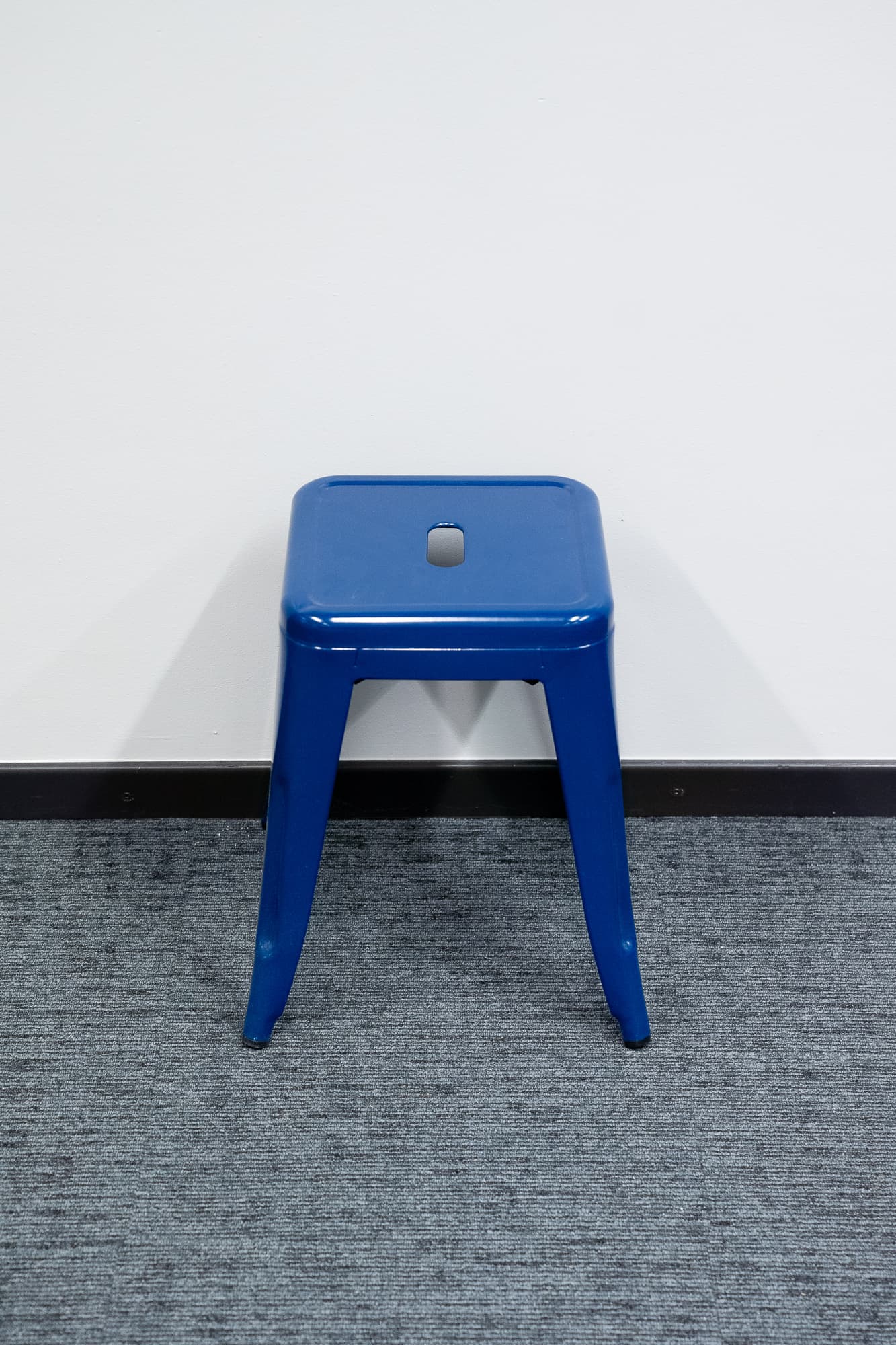 Small blue steel stool-1