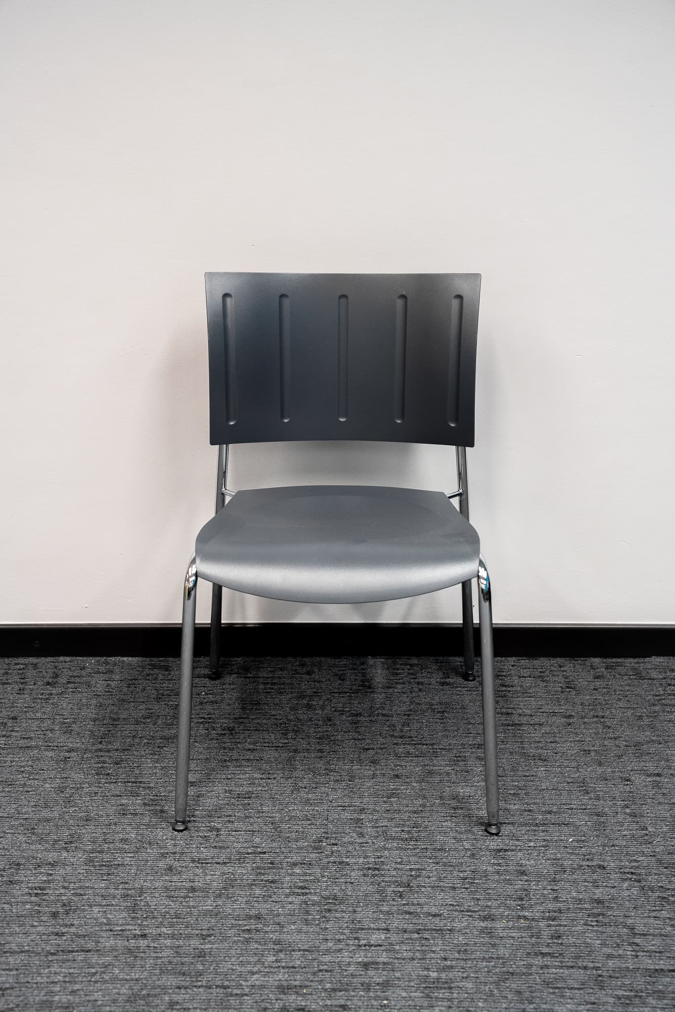 Tecno gray stackable chair-0