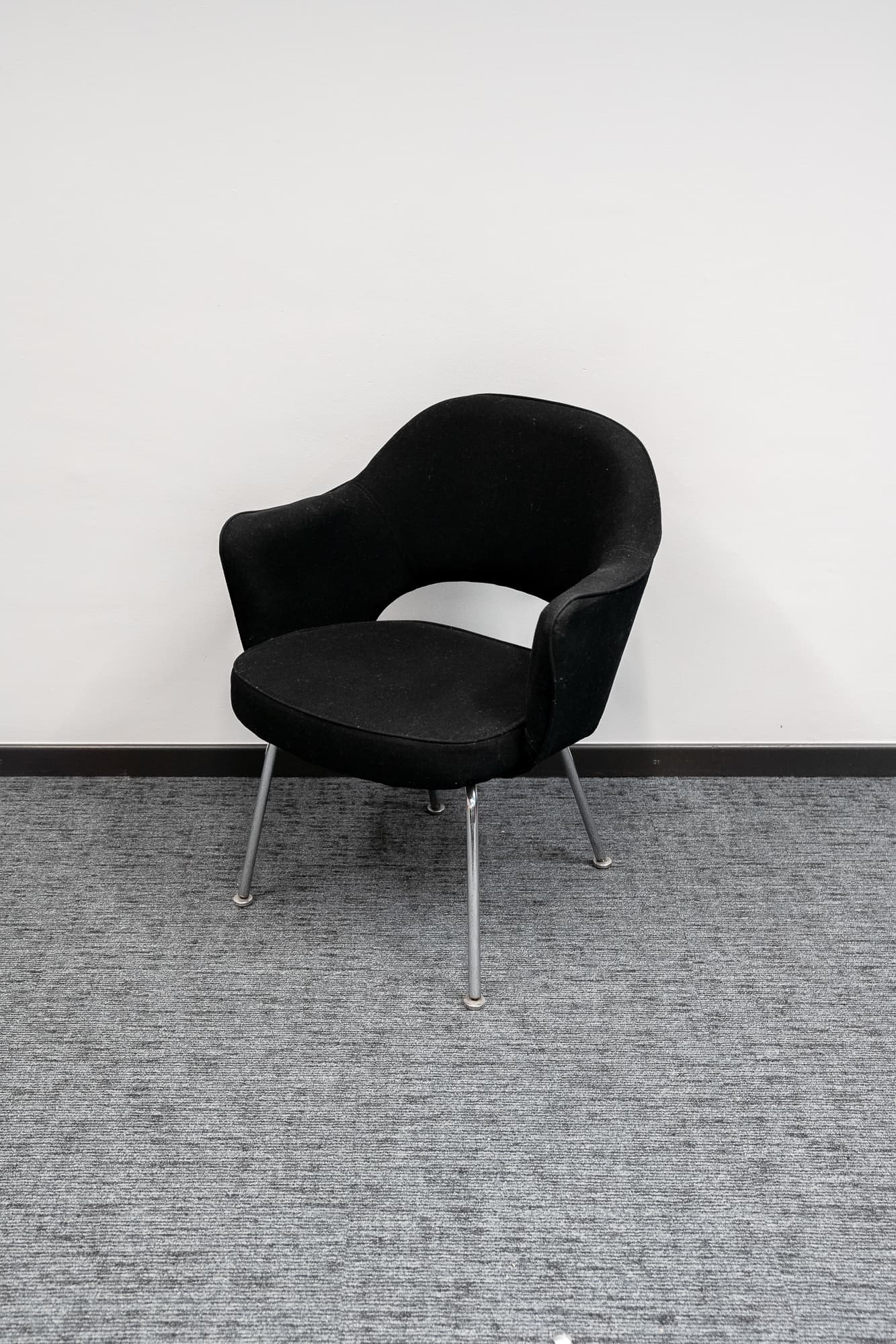 Black fabric armchair-1