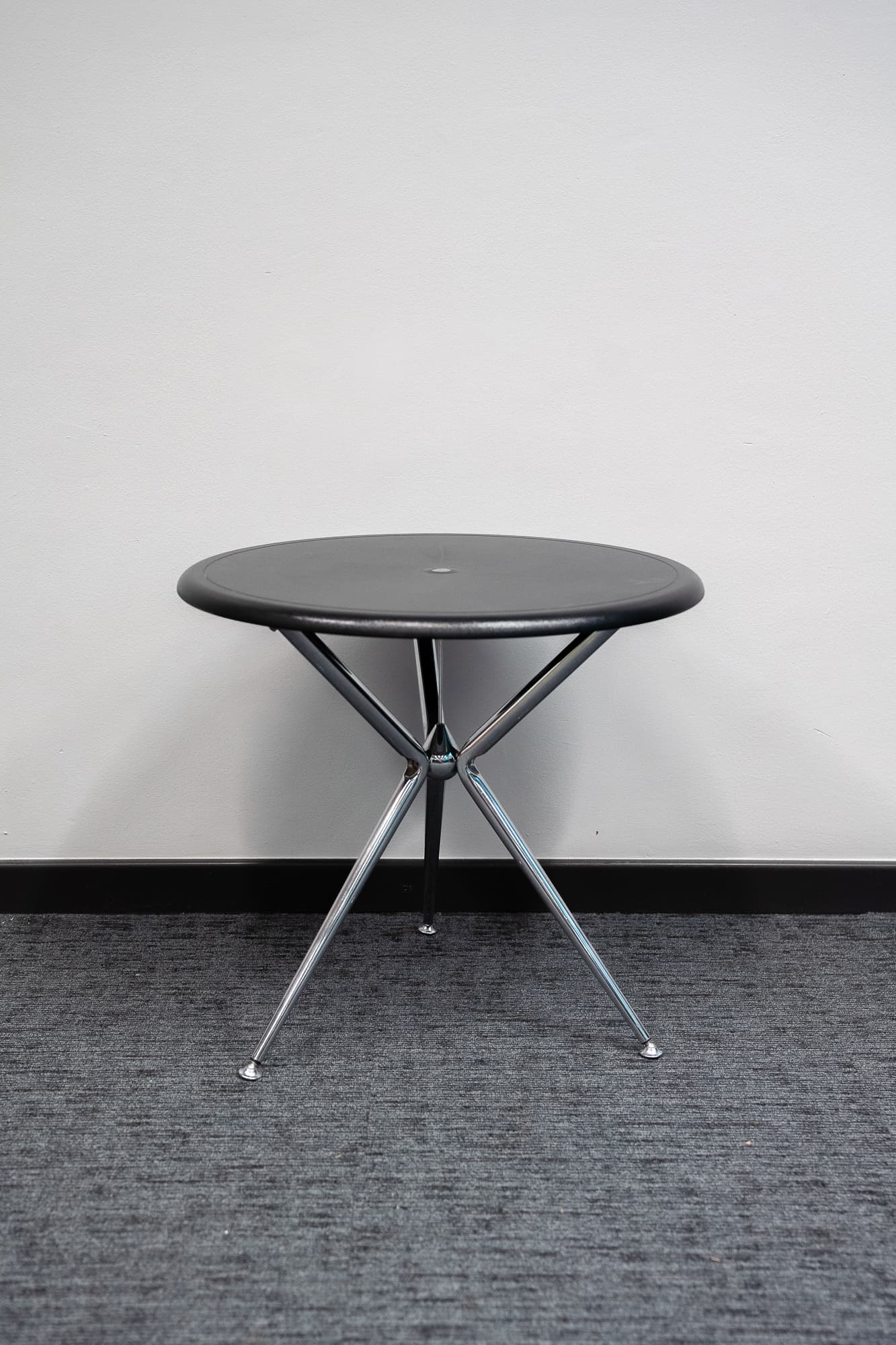 Baleri Italia black round steel coffee table-1