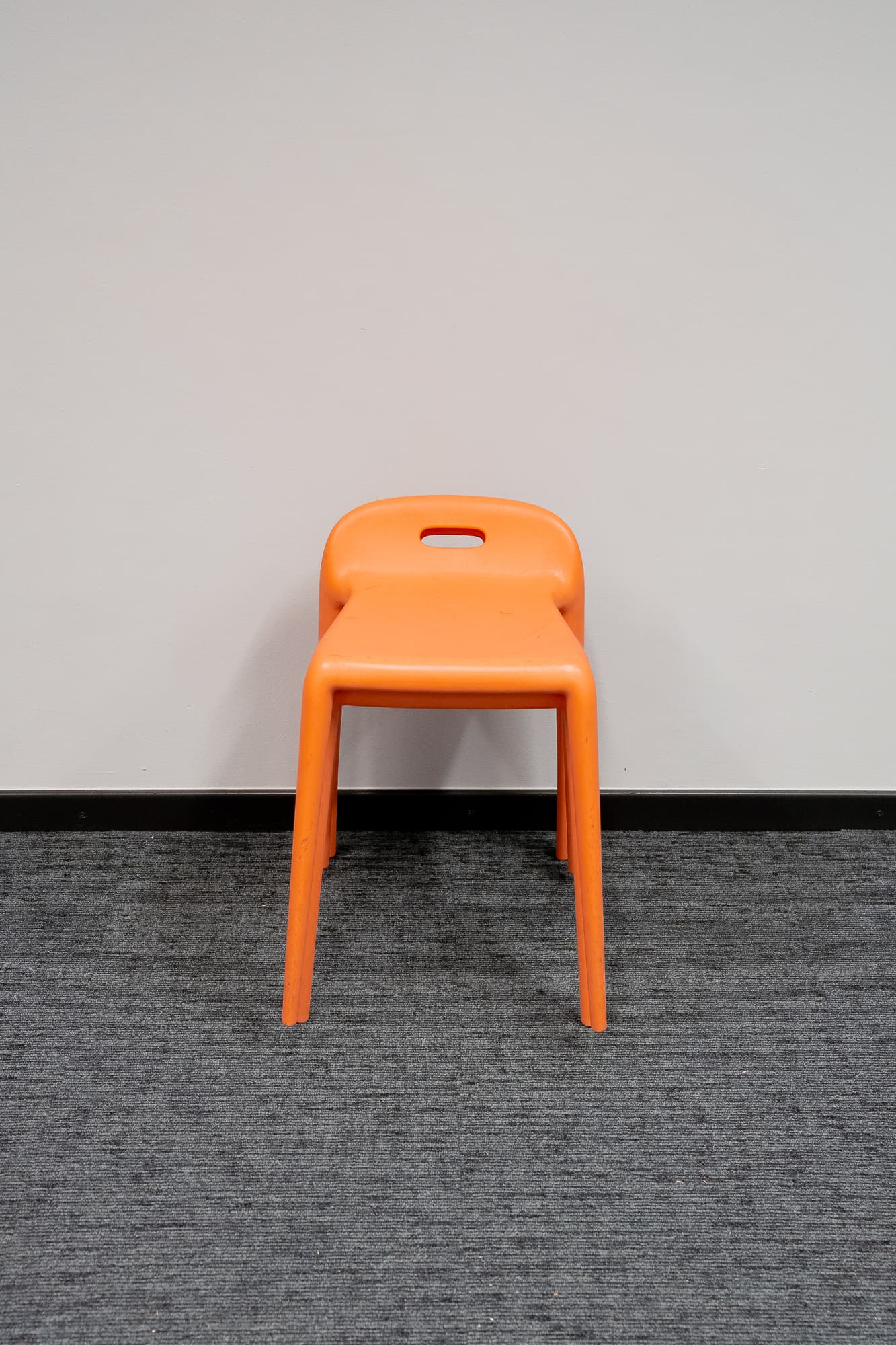 Salmon stacking chair with small back-0