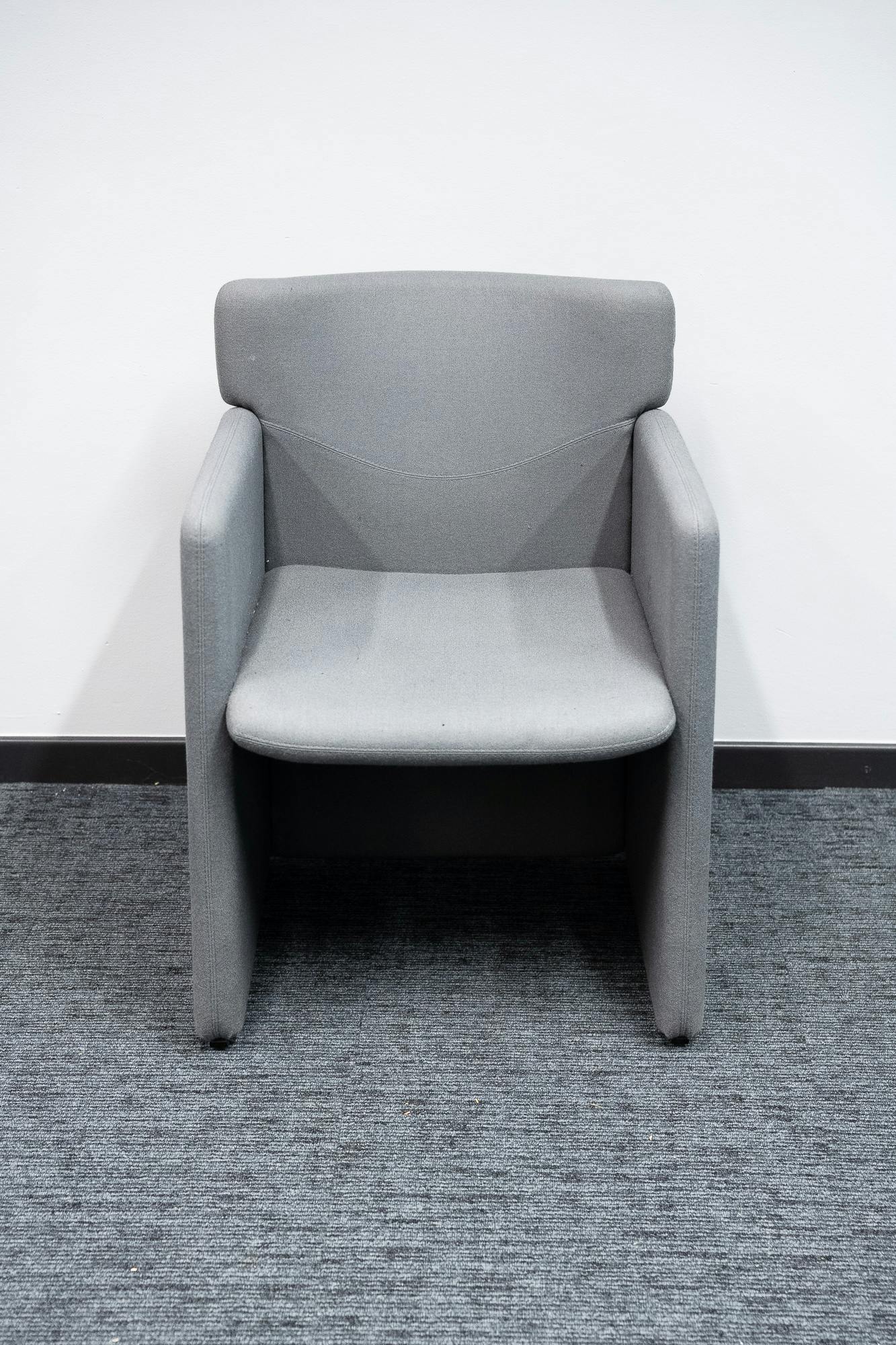 1-seater grey fabric armchair - Relieve Furniture