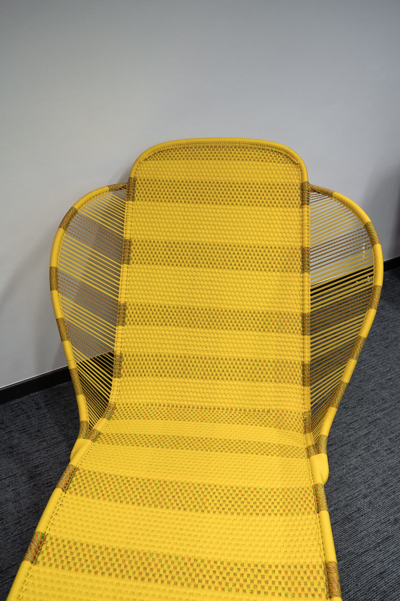 MOROSO Yellow woven Transat / Long chair-1