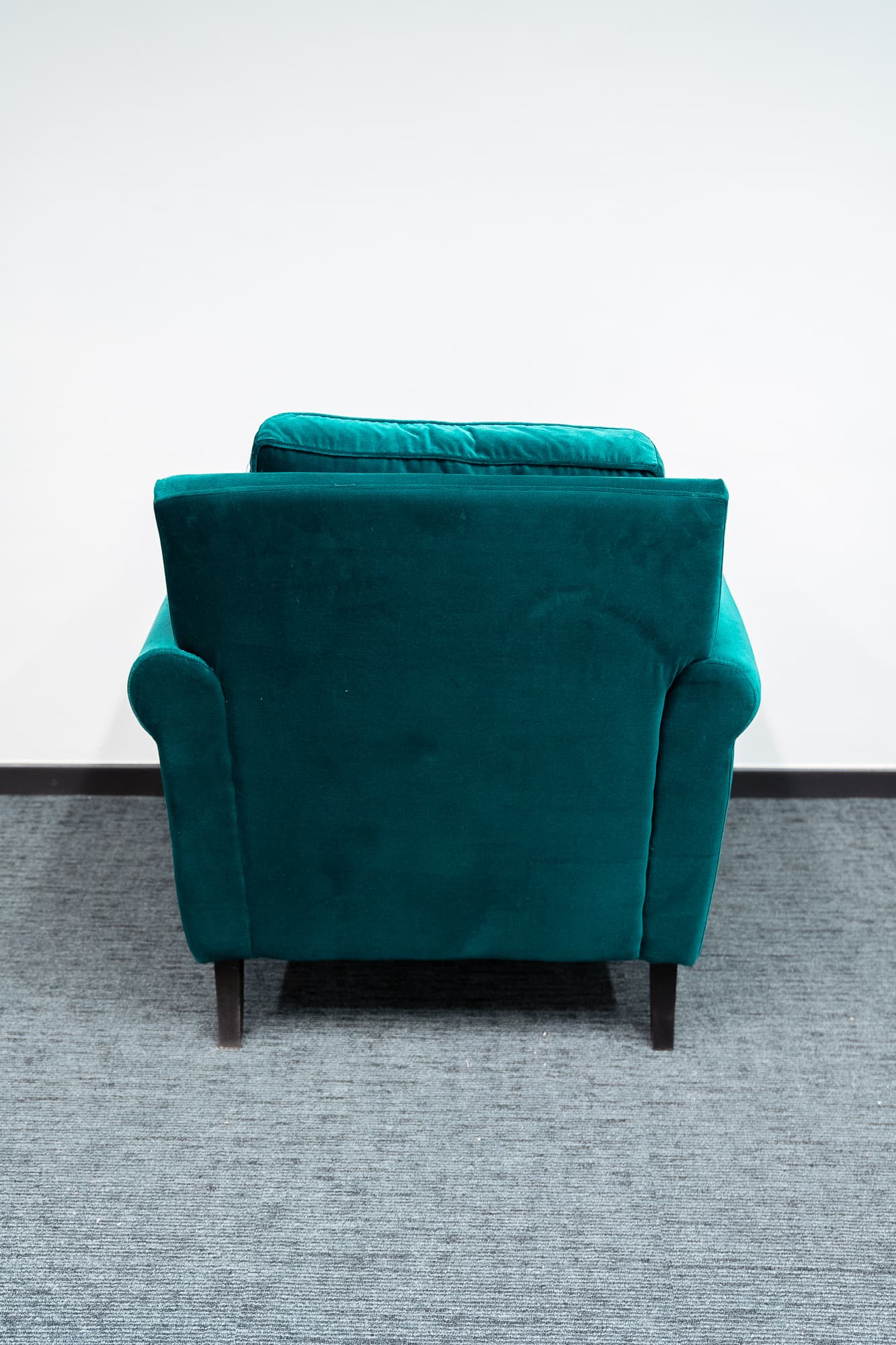 Fauteuil Satellite en velours vert-2