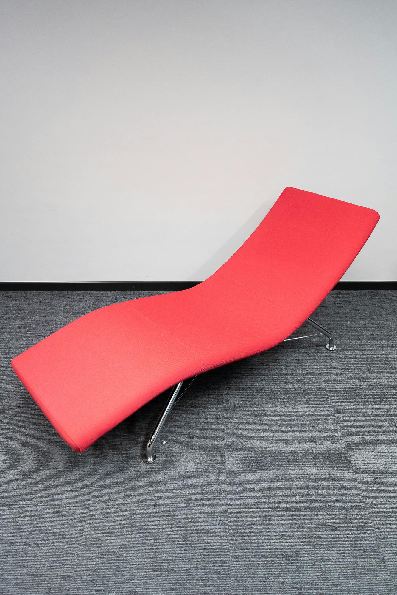 Sense red chaise longue from Softline - Relieve Furniture