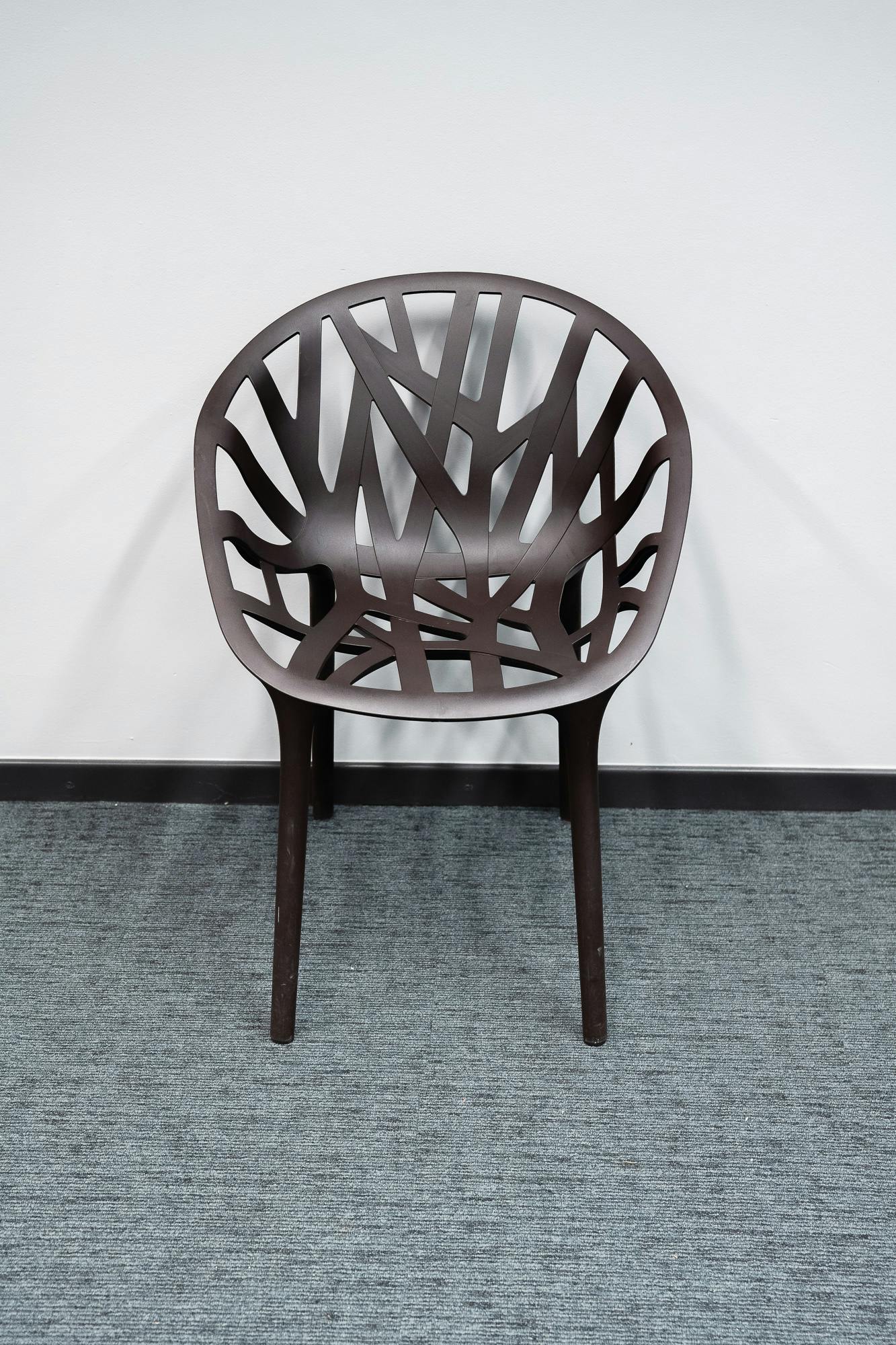 Brown plastic chair vine design - Relieve Furniture