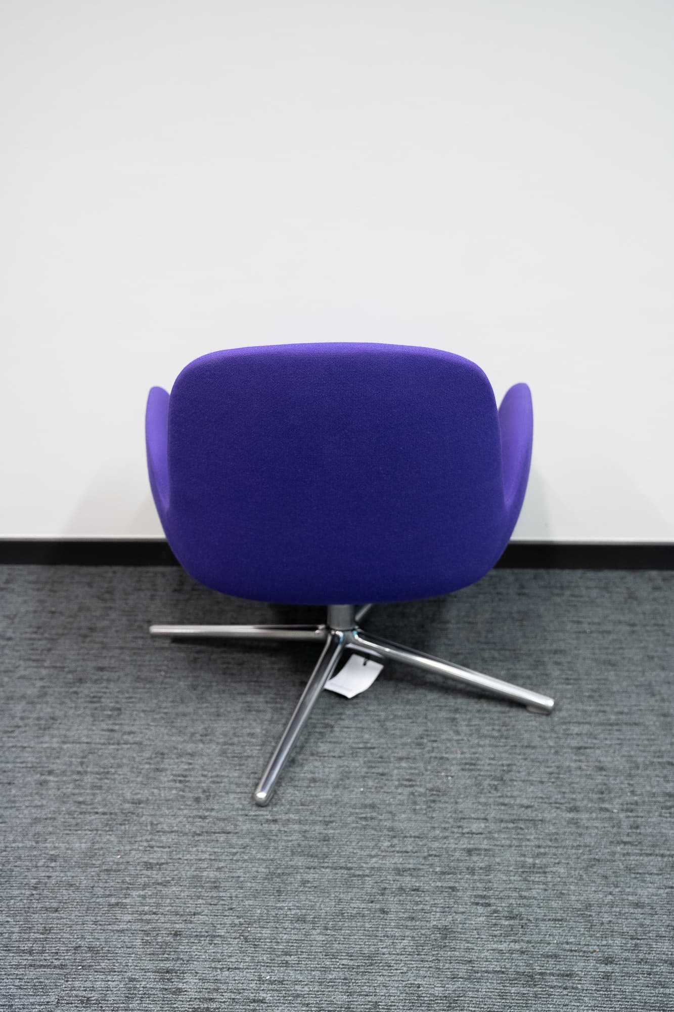 Normann purple low Armchair on metal legs-2