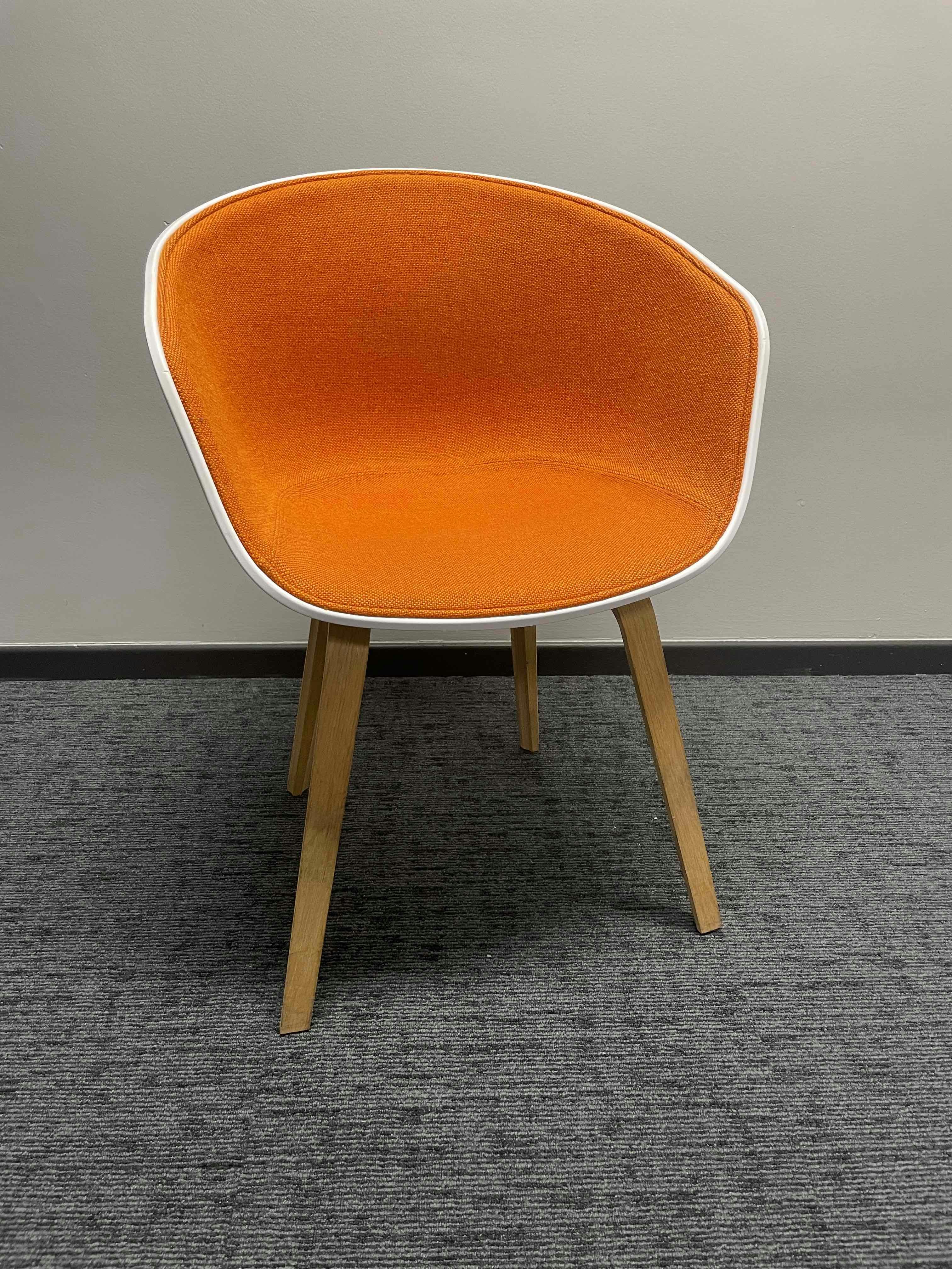 HAY Orange and white chairs - Relieve Furniture