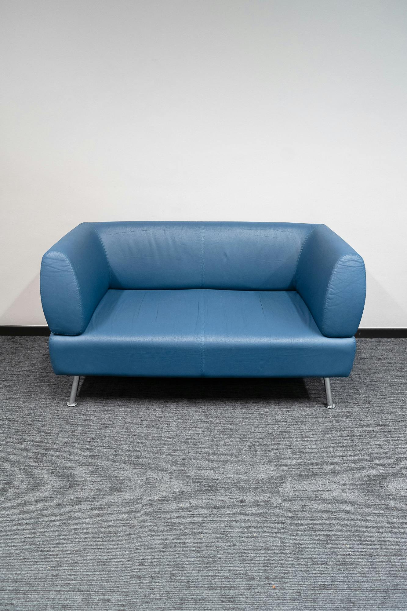 Vintage blauw-grijze leren bank - Relieve Furniture