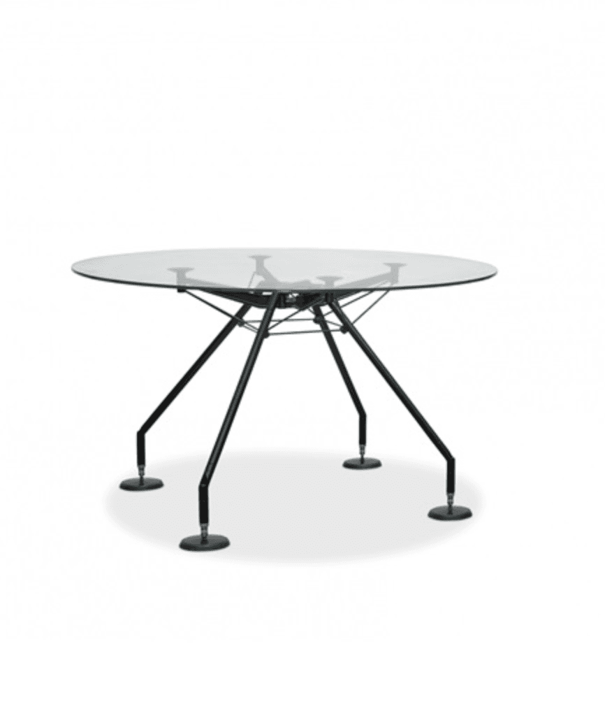 Foster, Norman - Table en verre avec base en aluminium-0