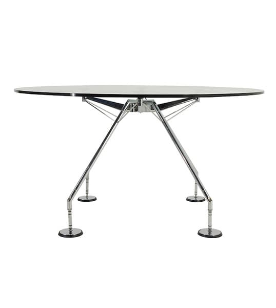 Foster, Norman - Table en verre avec base en aluminium-1