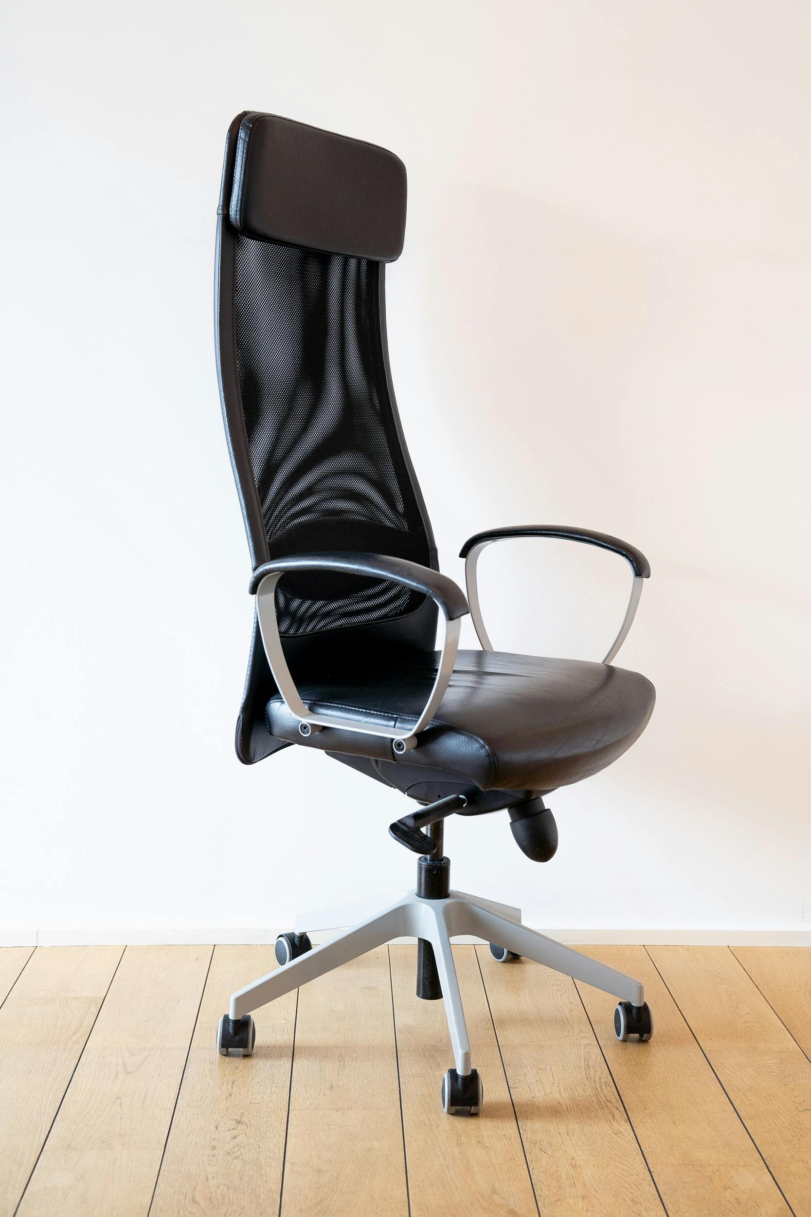 IKEA Black cushioned office chair - Relieve Furniture