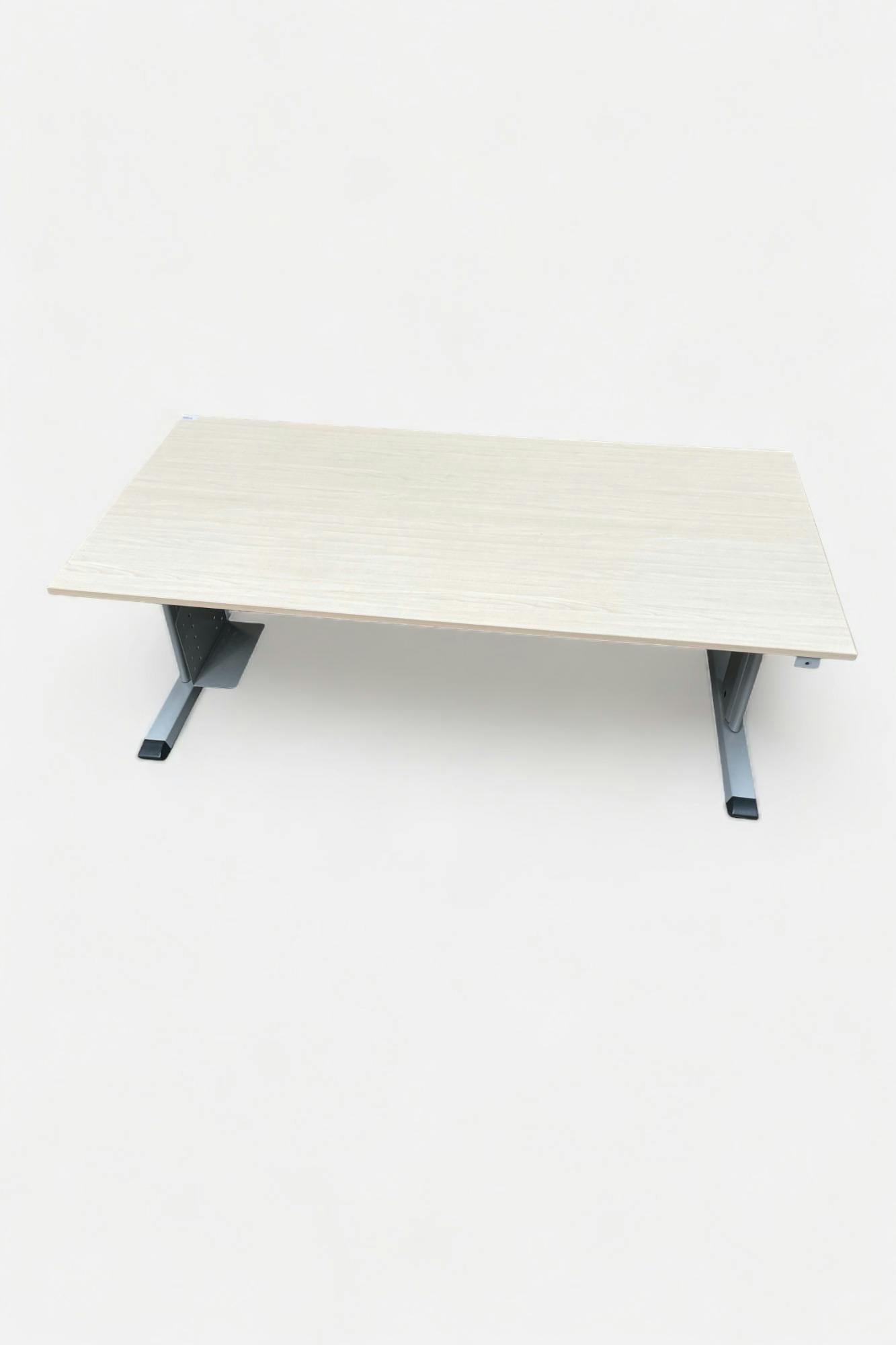 PAMI Wood Print Desks with 2 grey legs (adjustable height) - Relieve Furniture