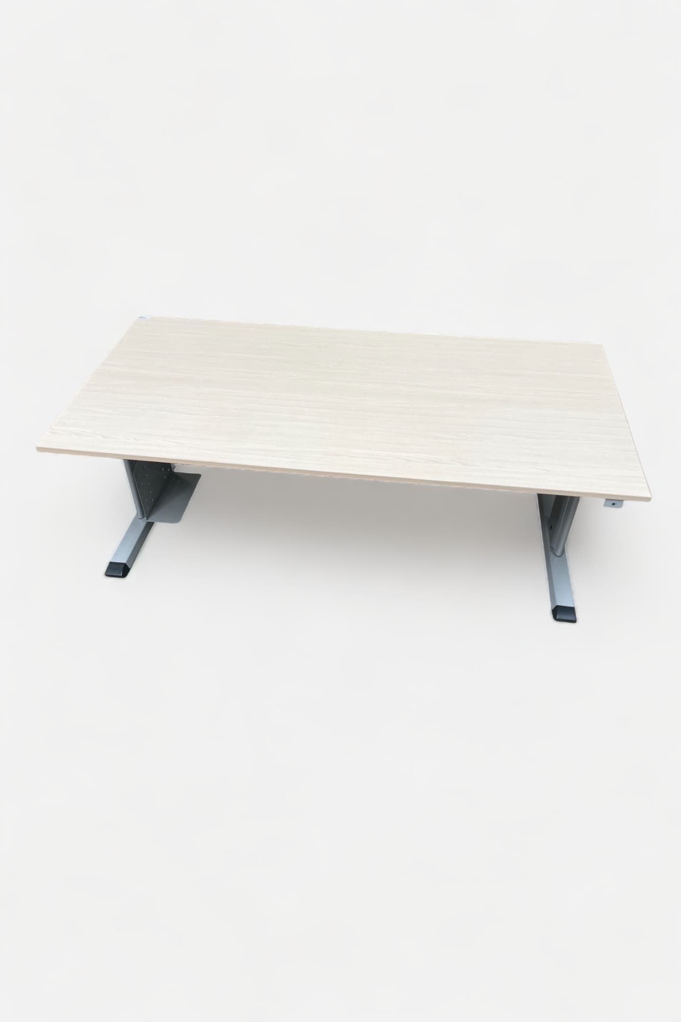 PAMI Adjustable beige Wood Desks with metalic legs 180x90cm-0