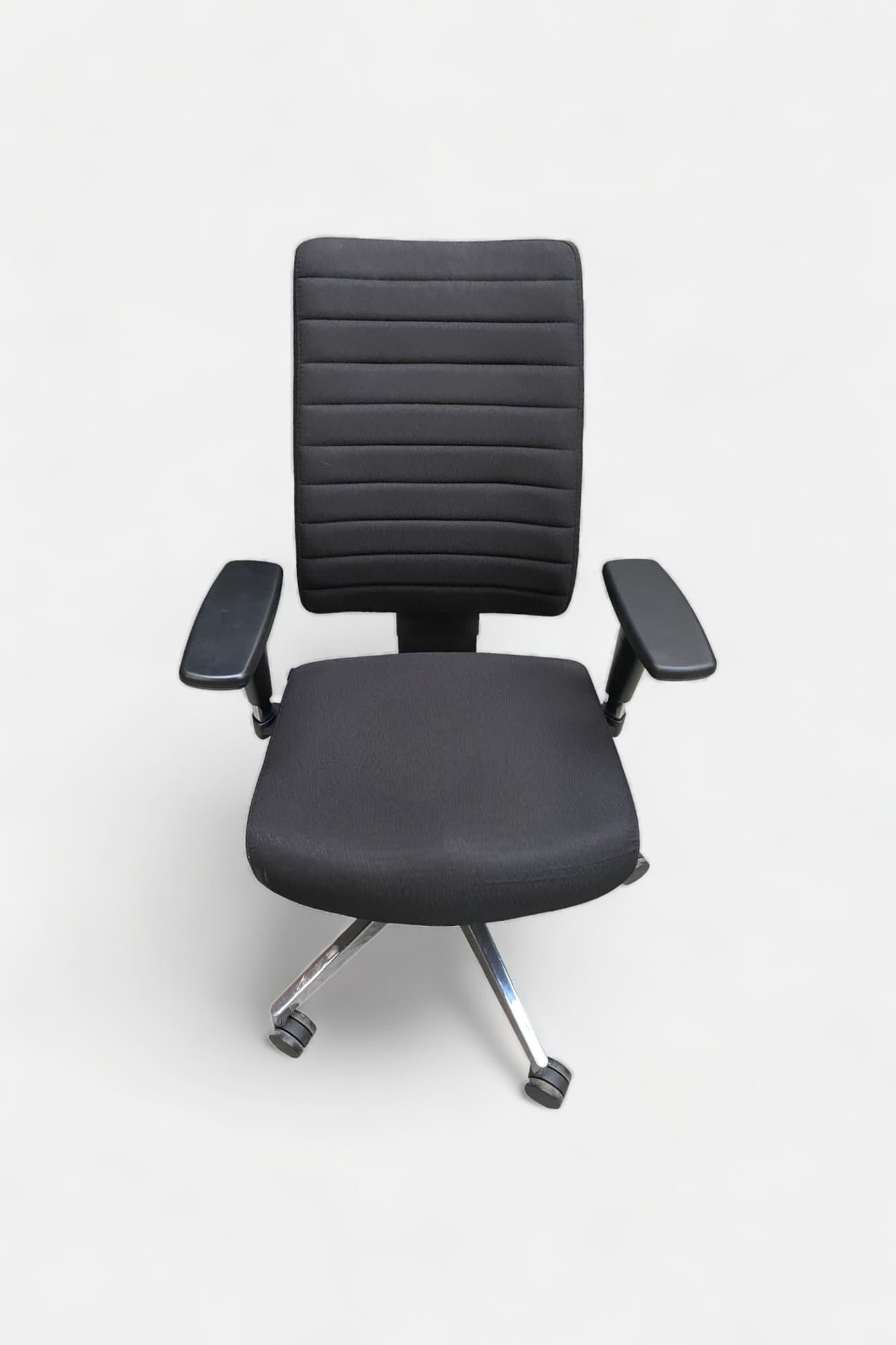 HJH adjustable black office chair on wheels-0
