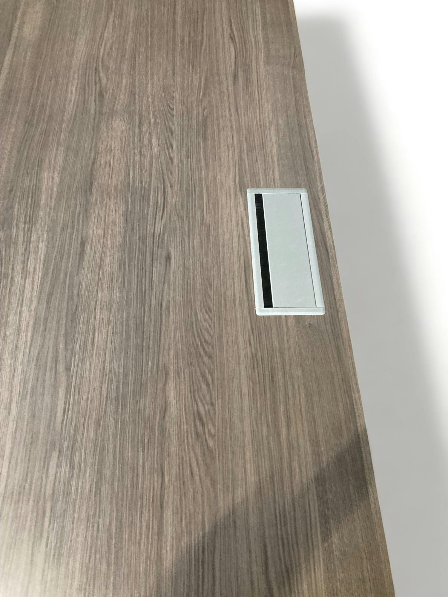 PAMI Bureau en bois brun foncé de 200 cm avec accès supérieur - Qualité de seconde main "Bureaux" - Relieve Furniture