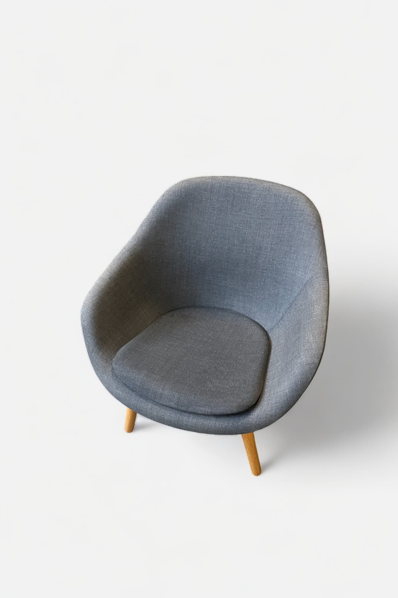 Dark Grey armchair on wooden legs-0