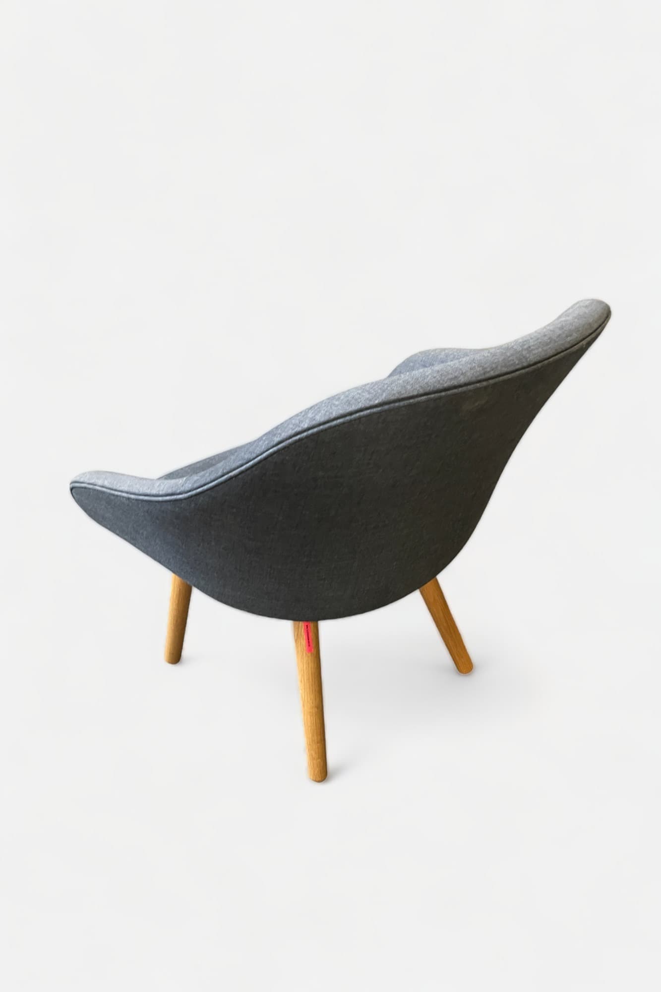 Dark Grey armchair on wooden legs-1
