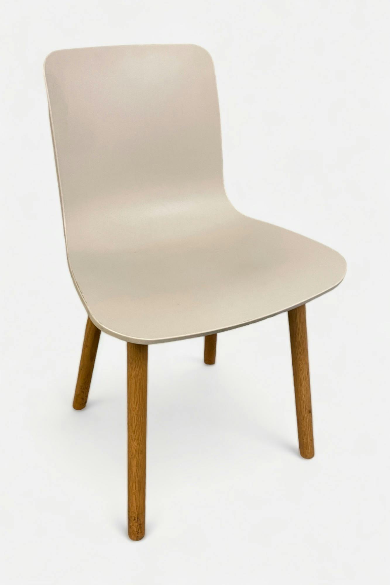 Vitra grey chair with wooden legs - Relieve Furniture