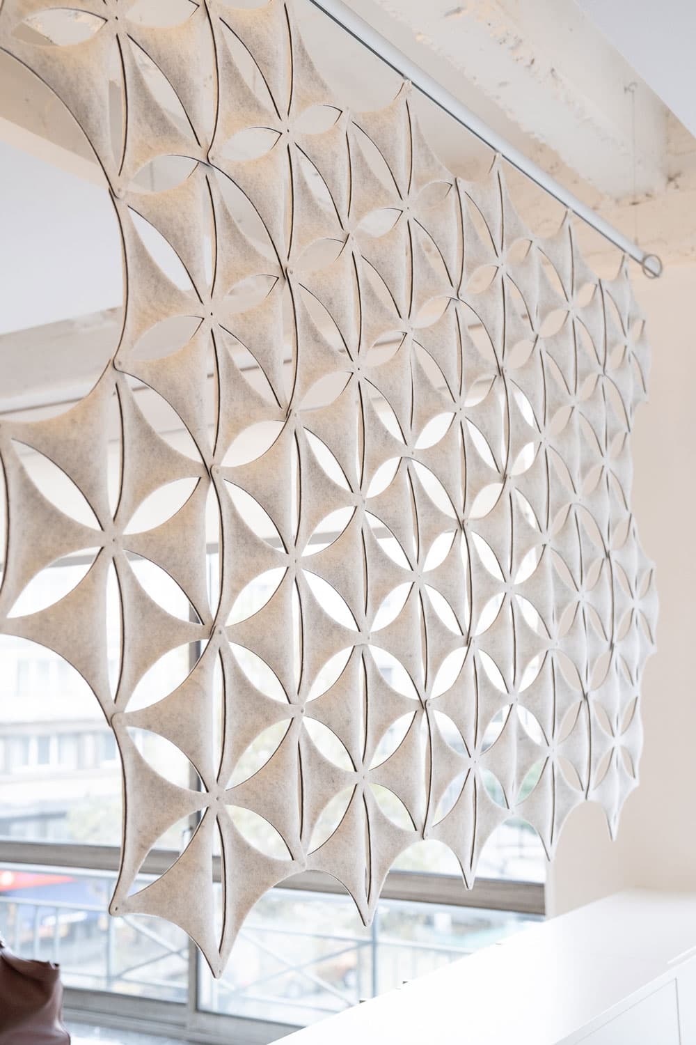 Grey fabric decorative hanging acoustic panel-0