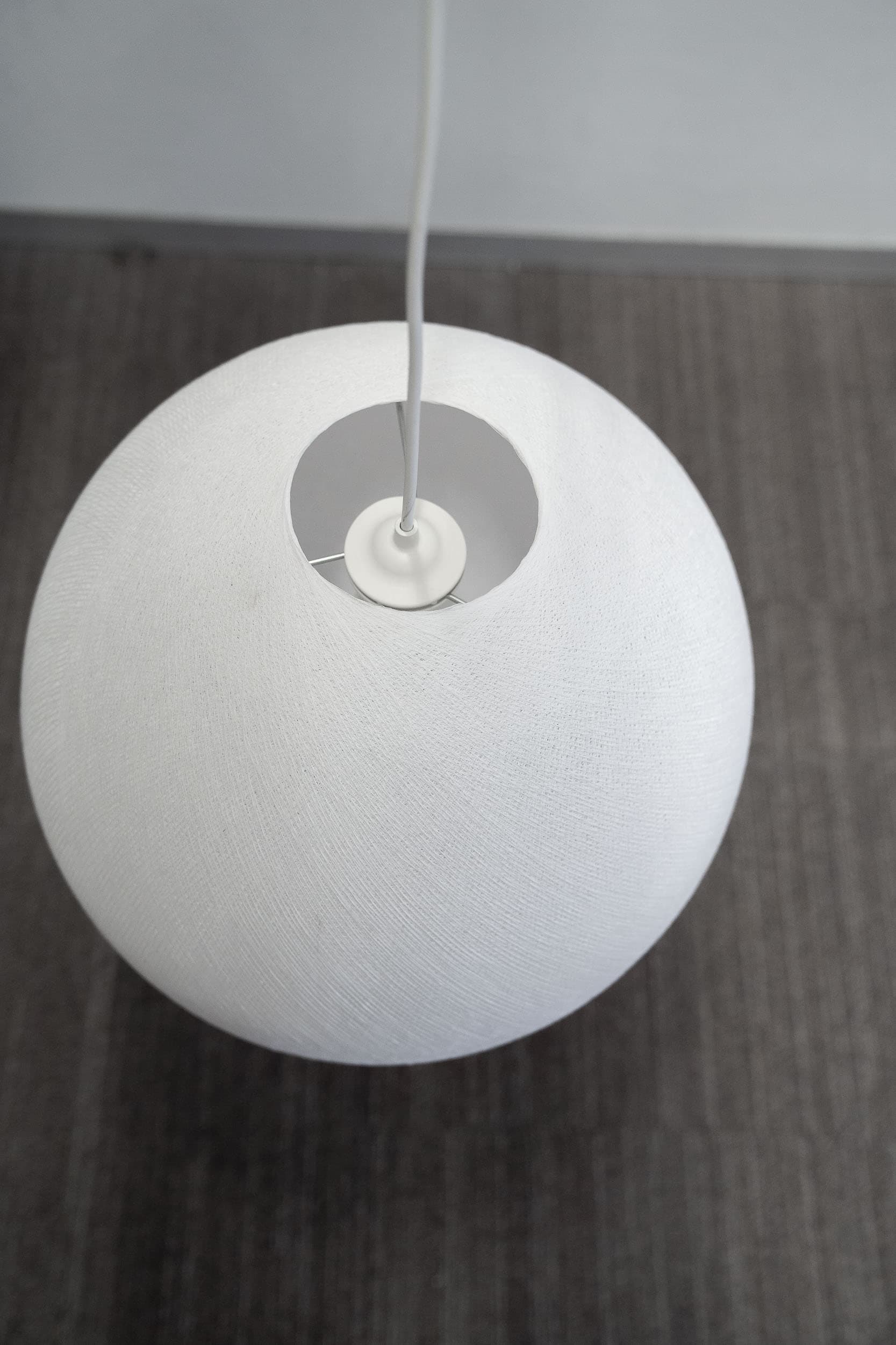 Large (40cm) WHITE ceiling lamp with hanging system-2