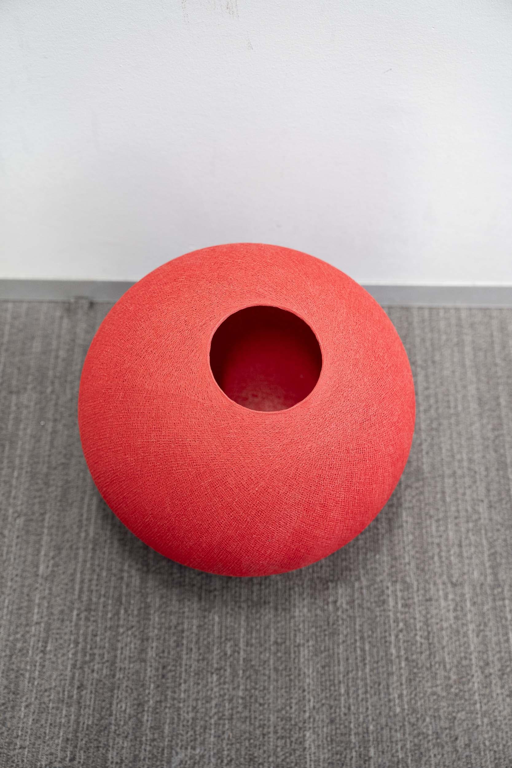 Large (40cm) RED ceiling lamp with hanging system-0