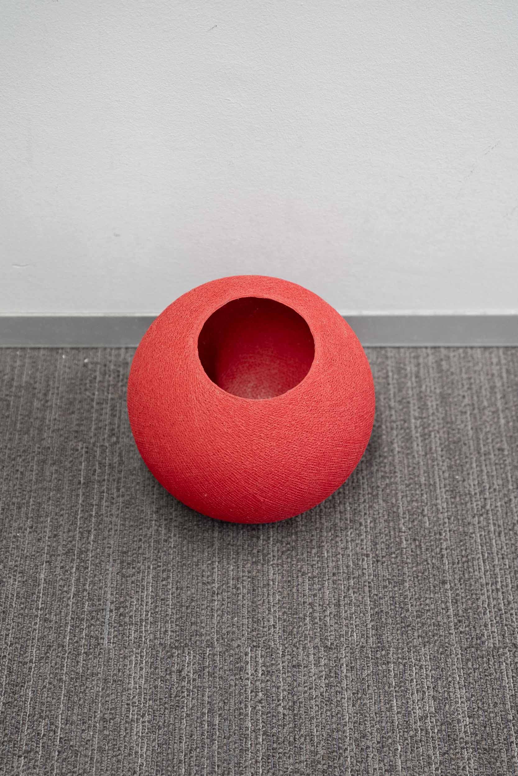 Medium 30cm RED ceiling lamp with hanging system-1