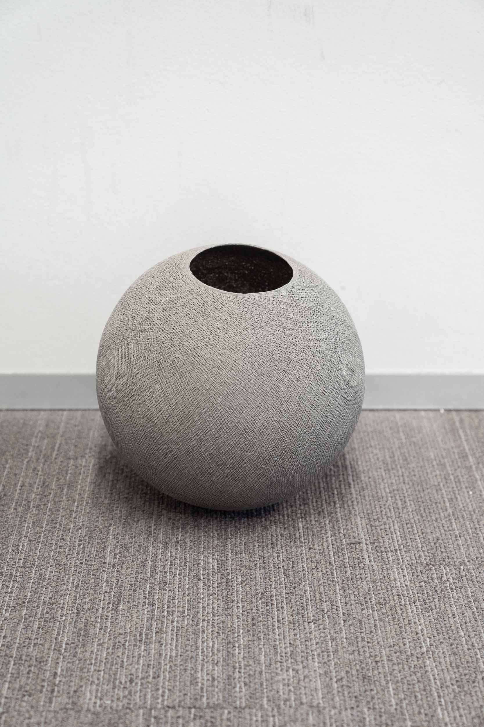 Plafonnier gris moyen (30cm) avec système de suspension-1
