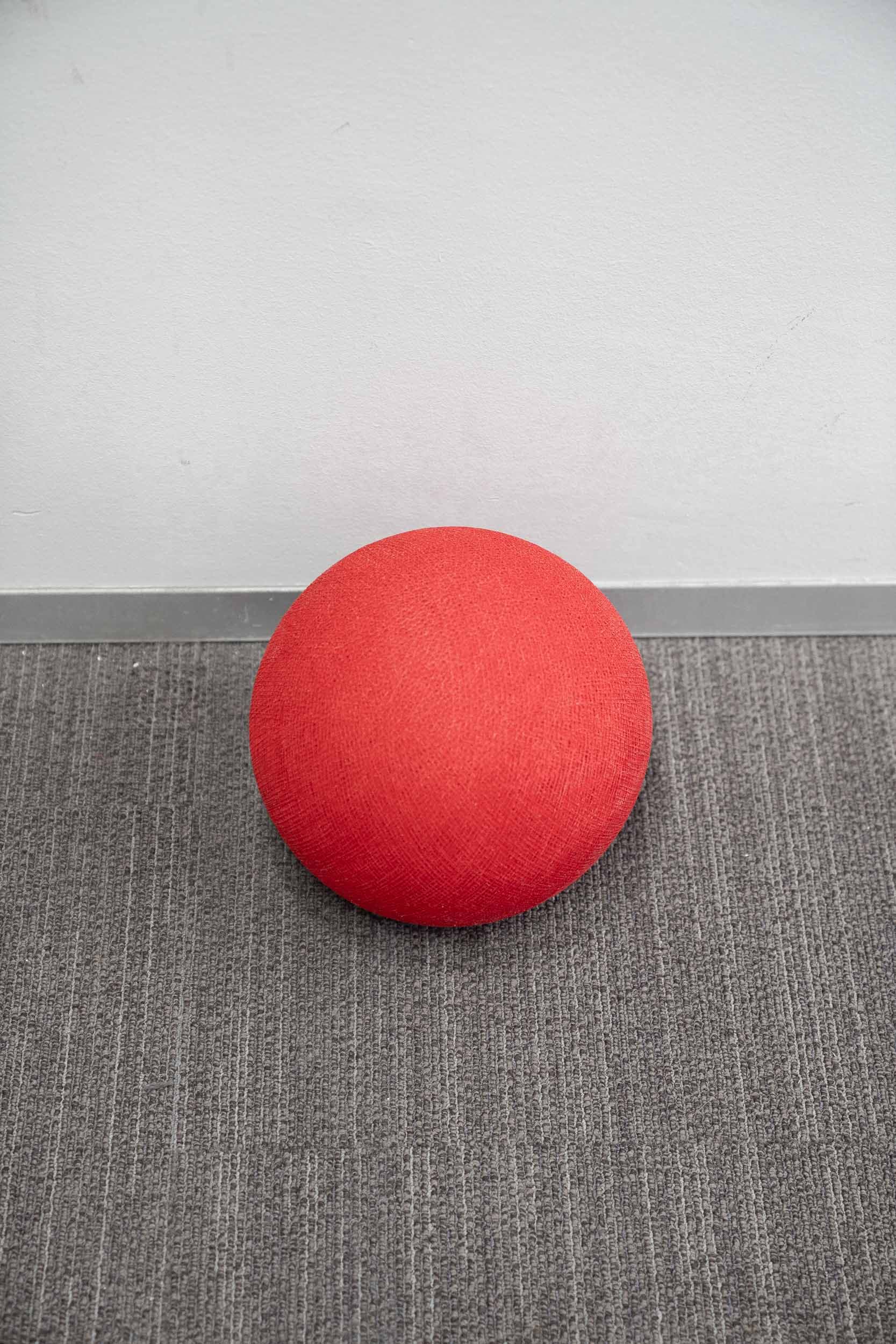 Small (25cm) RED ceiling lamp with hanging system-1