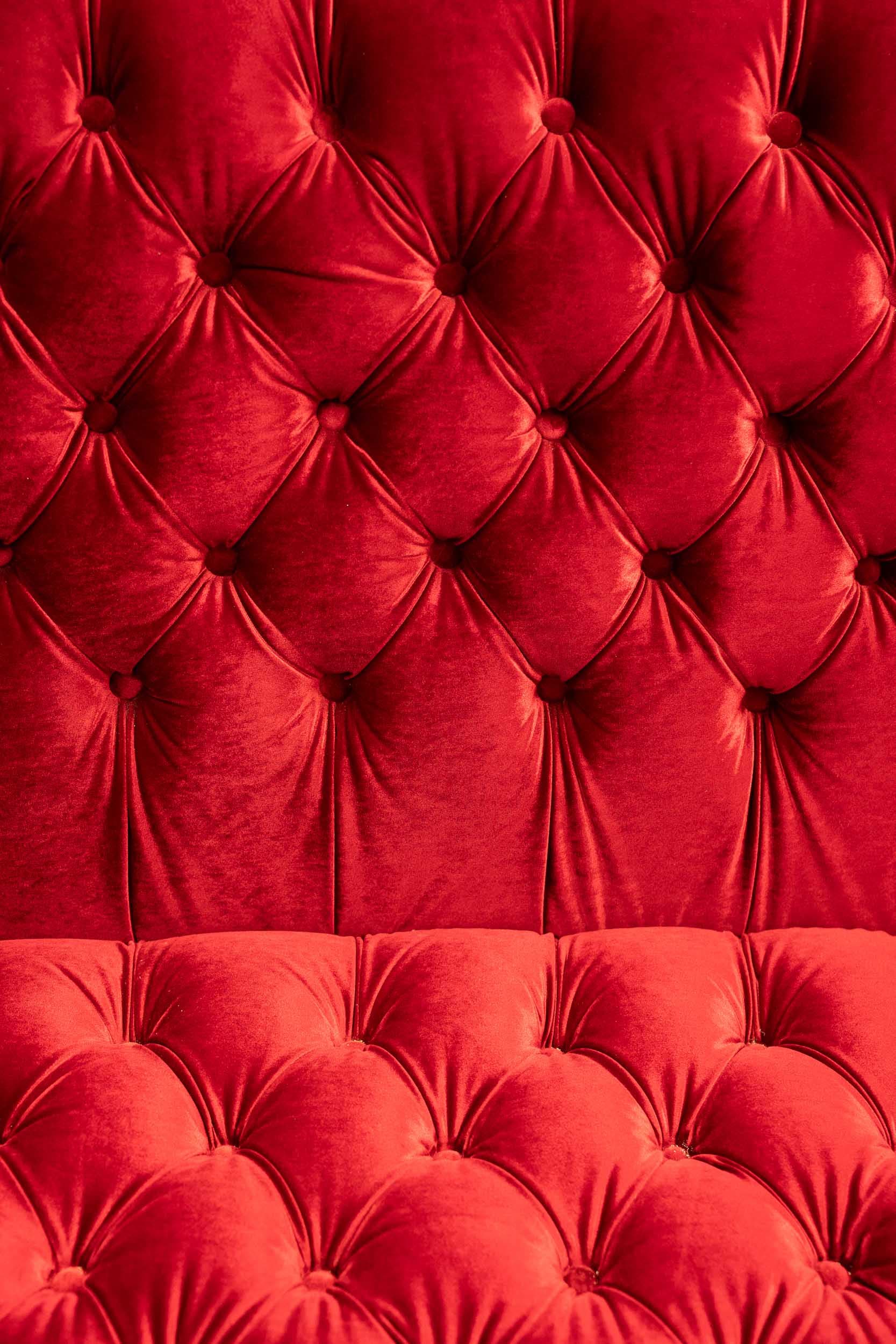 Kare Design rood fluwelen bank-2