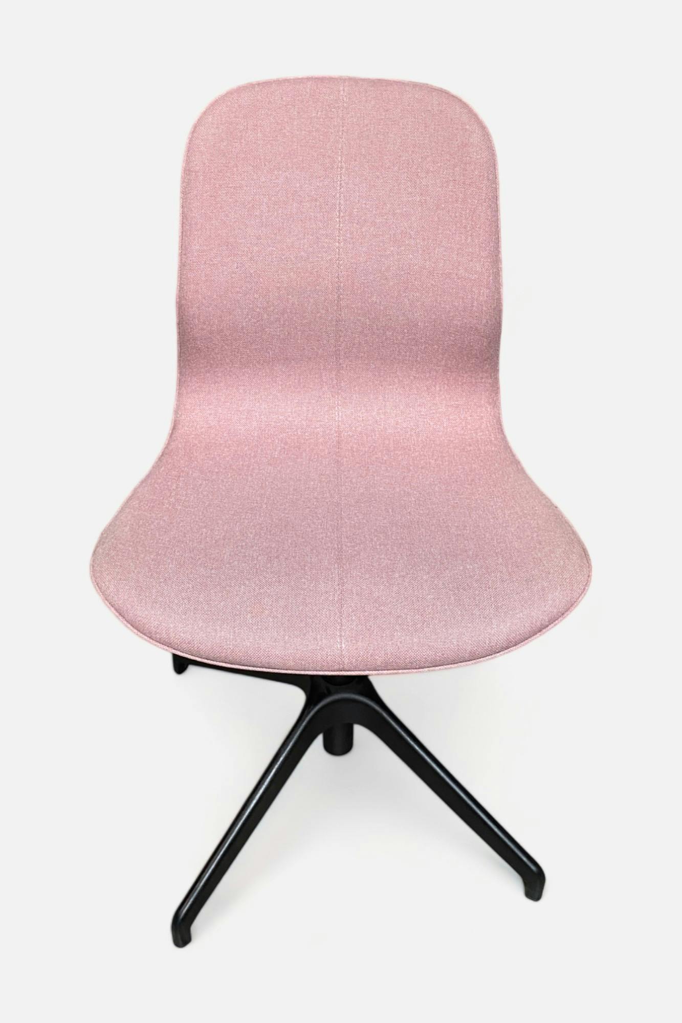 Light Pink adjustable Meeting chair on black legs - Relieve Furniture
