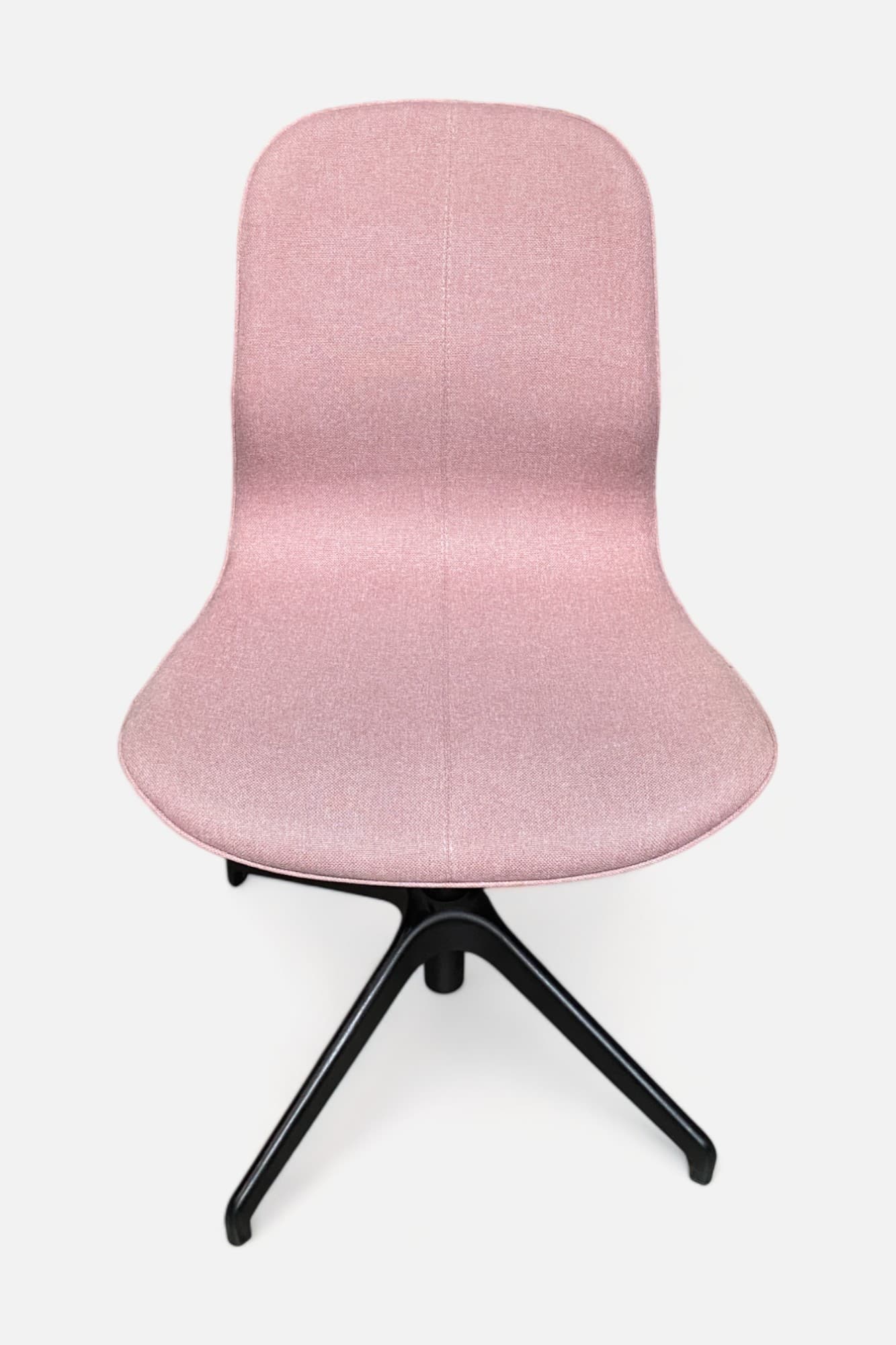 Adjustable light pink Meeting chair on black legs-1
