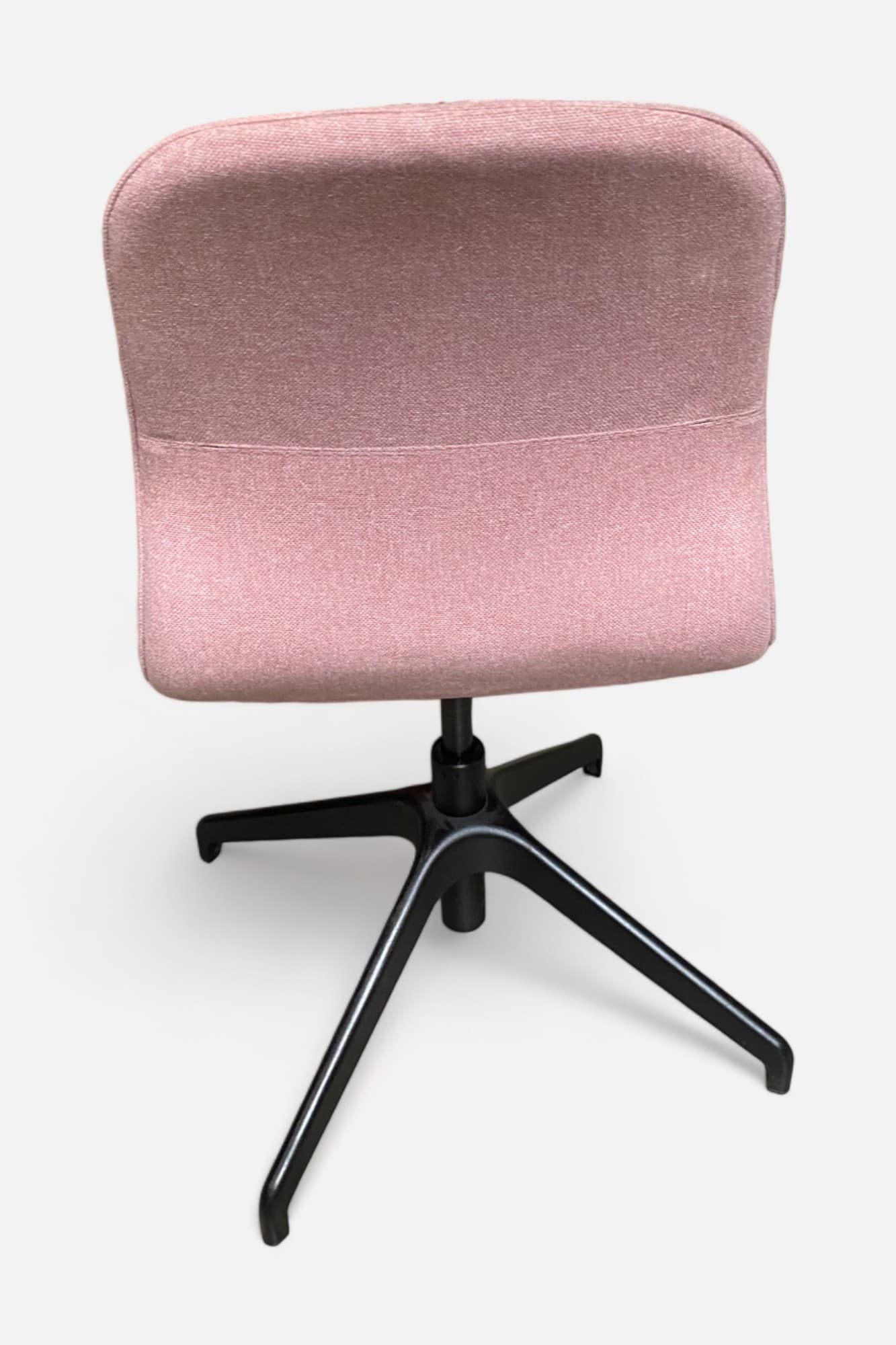 Adjustable light pink Meeting chair on black legs-2