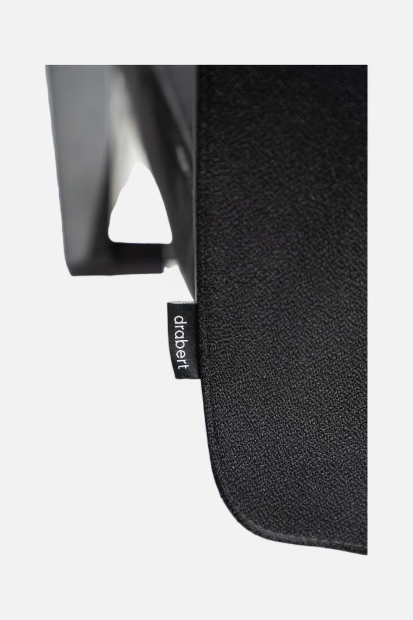 Drabert Chaise à coussin noir sur pieds en acier-2