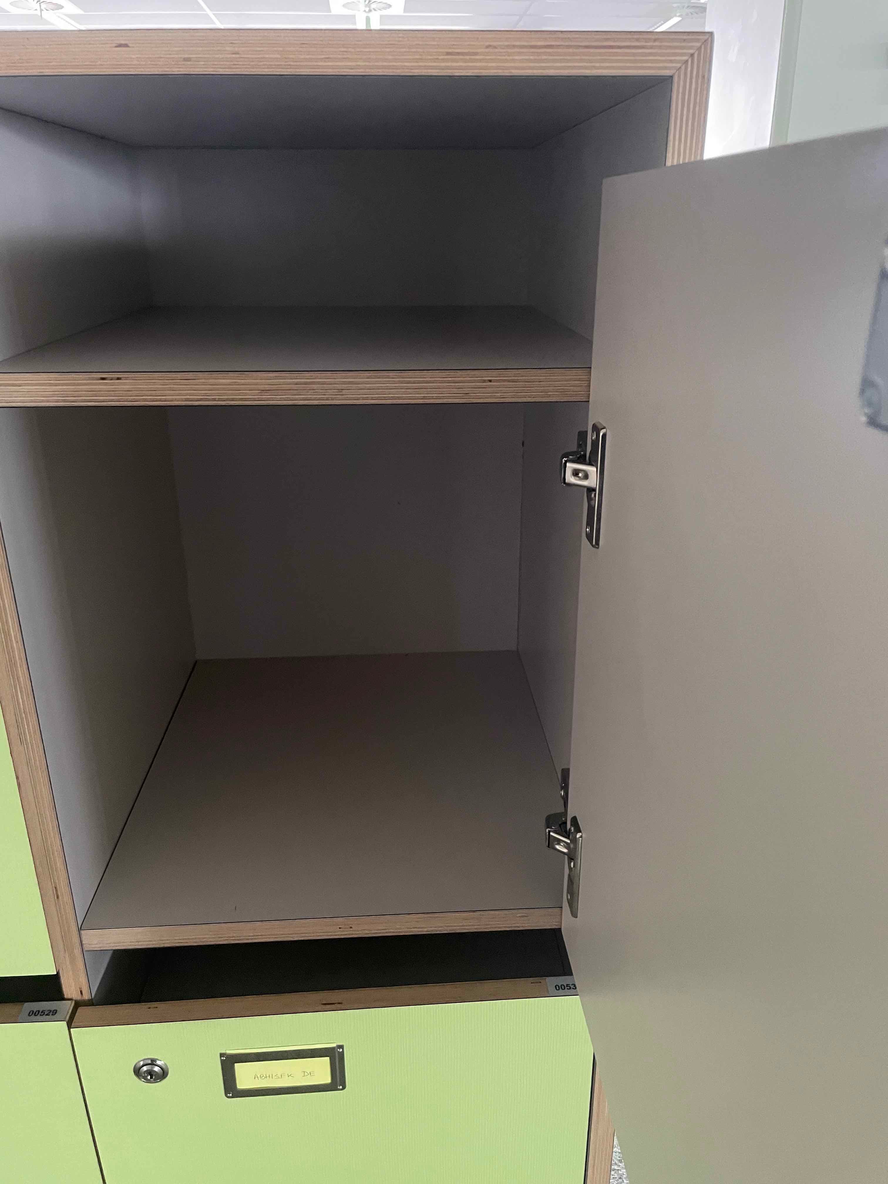 Light green lockers with key-1