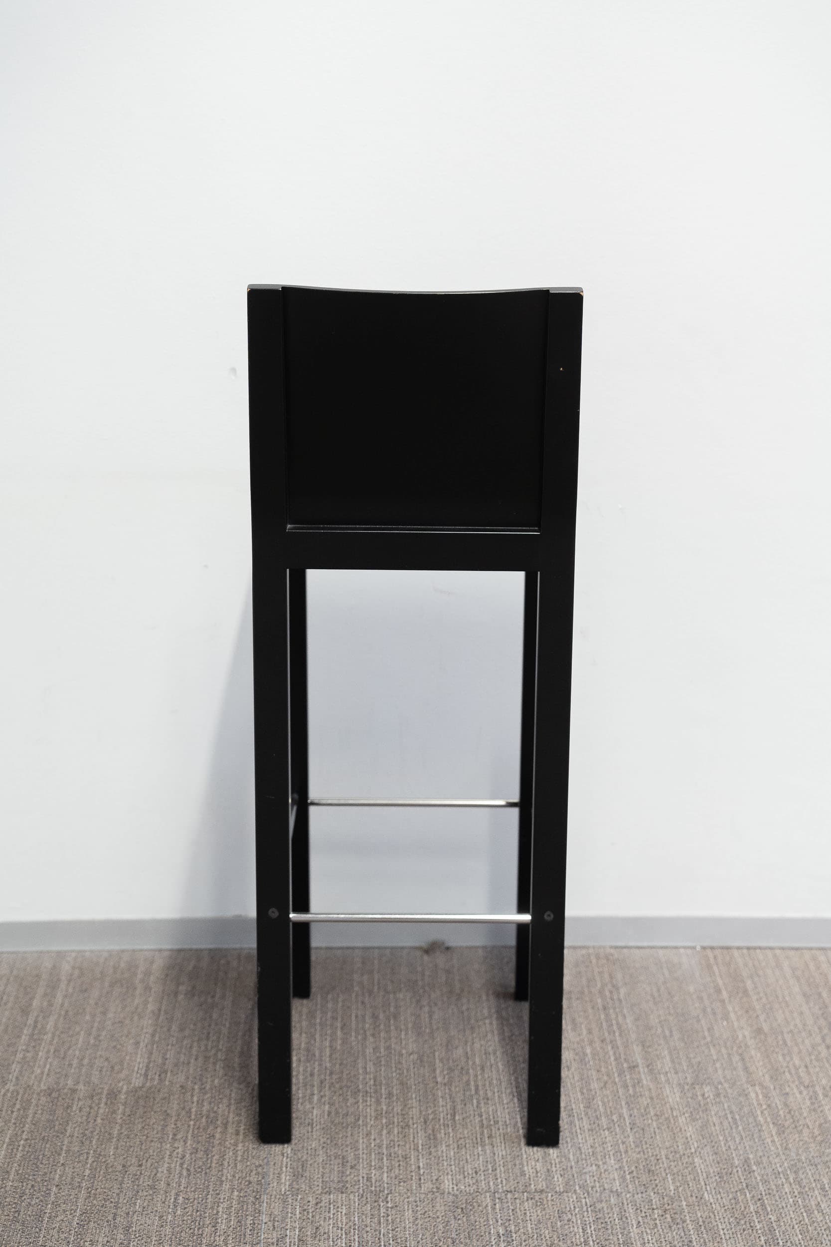 Dietiker black wooden high chairs with metal footrests-4