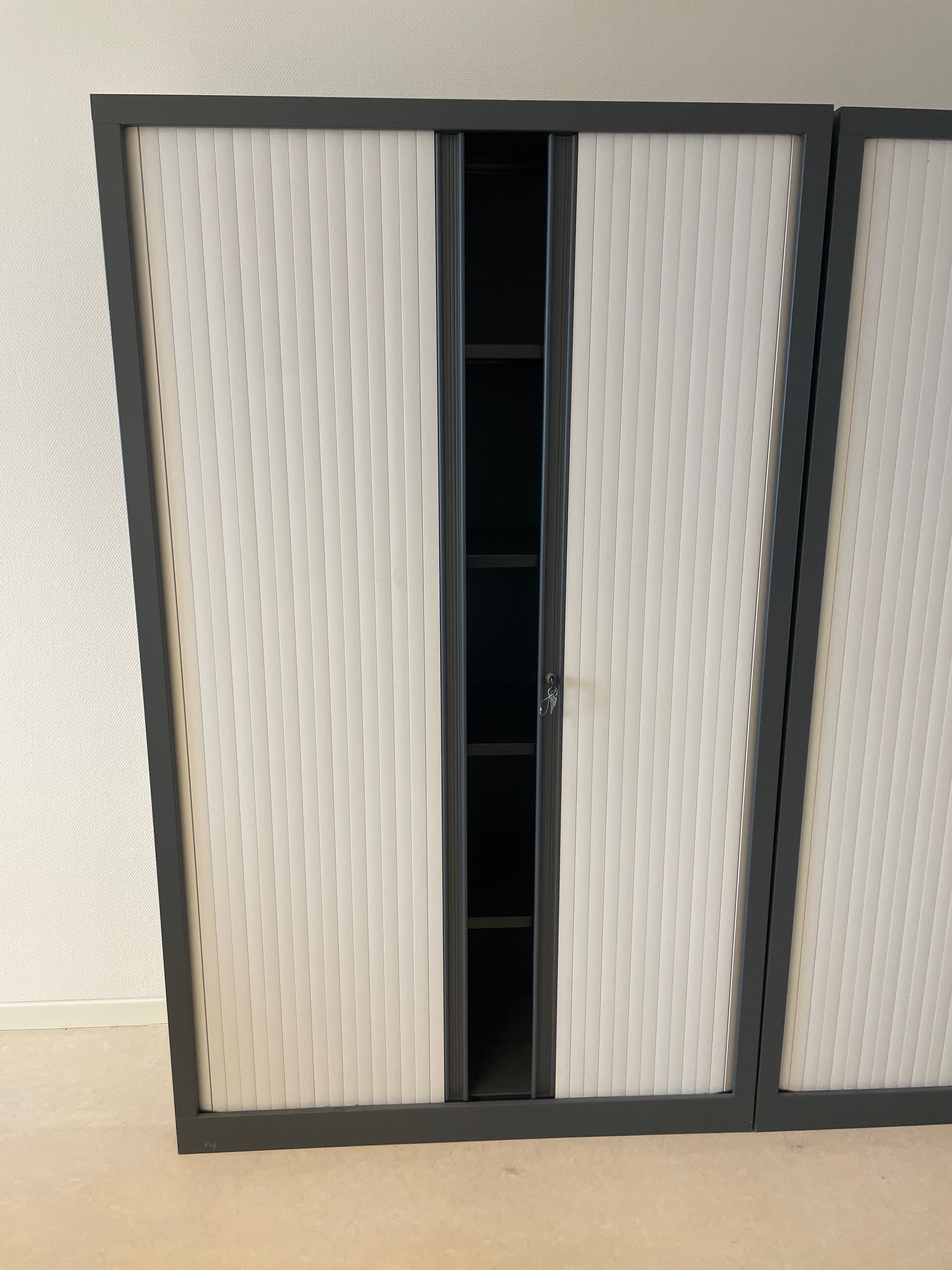 200cm Grey white storage cupboard-0