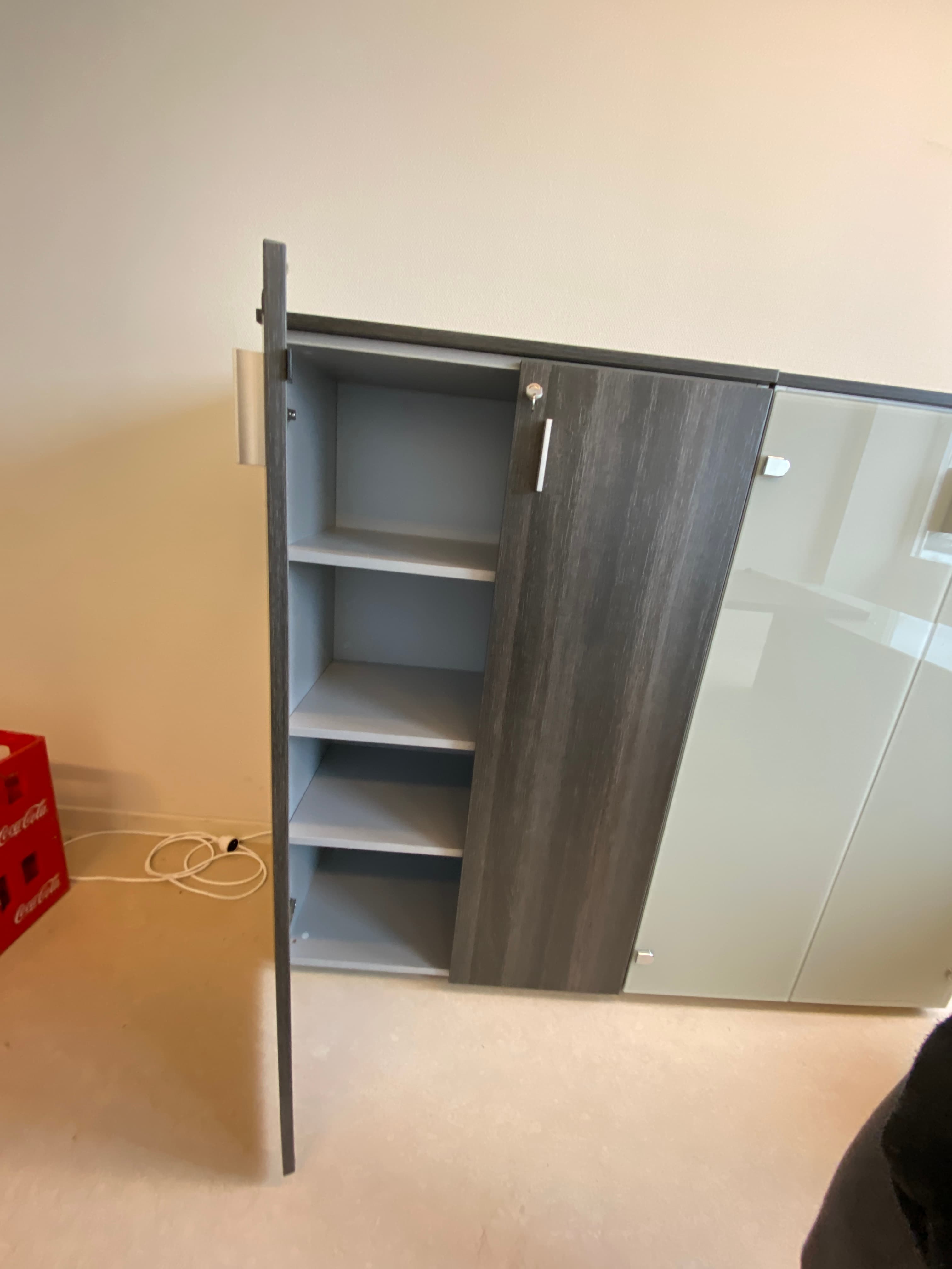 Brown medium Storage with key-2