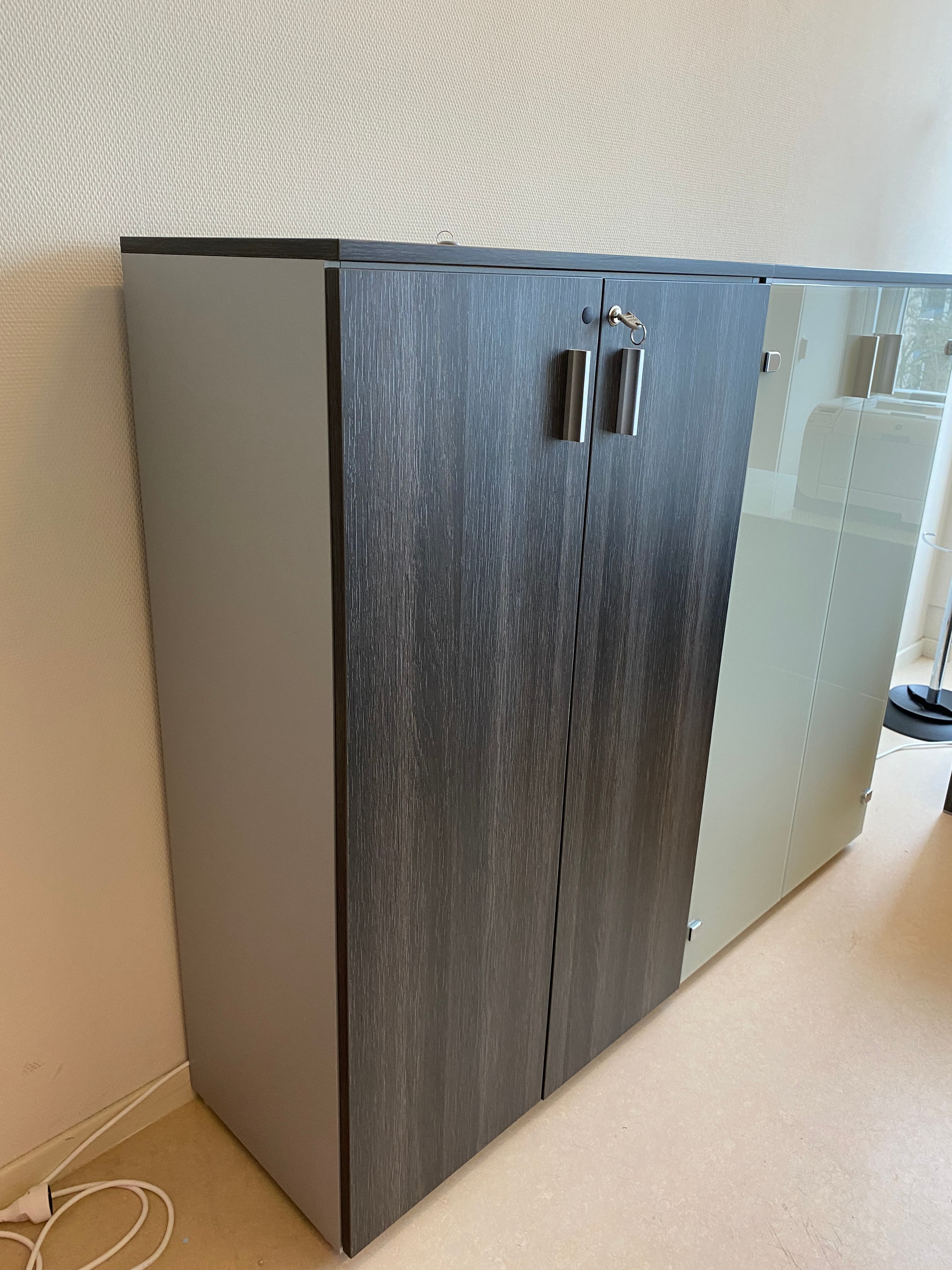 Brown medium Storage with key-0