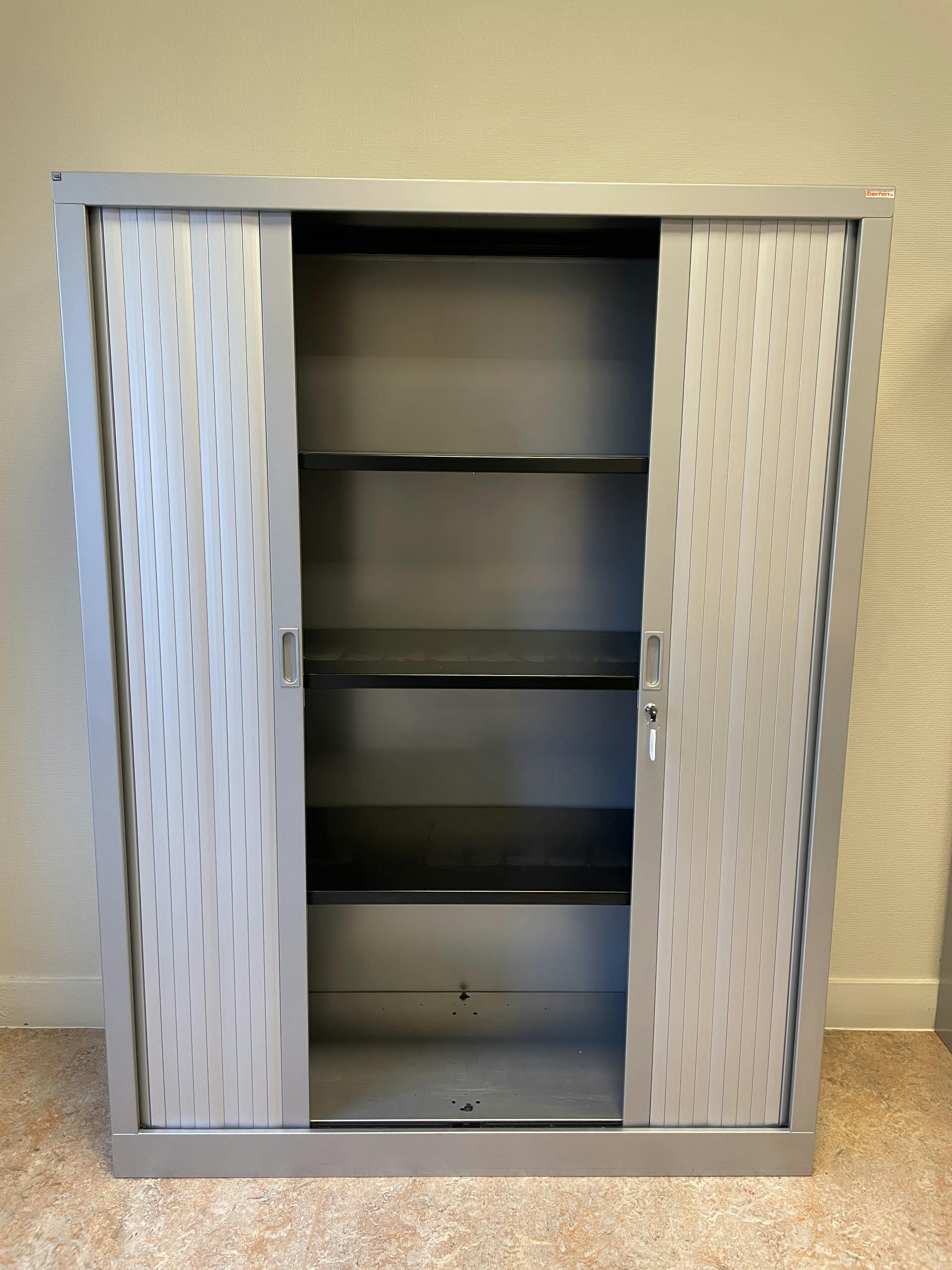 160cm Berhin medium grey cupboard storage - Relieve Furniture