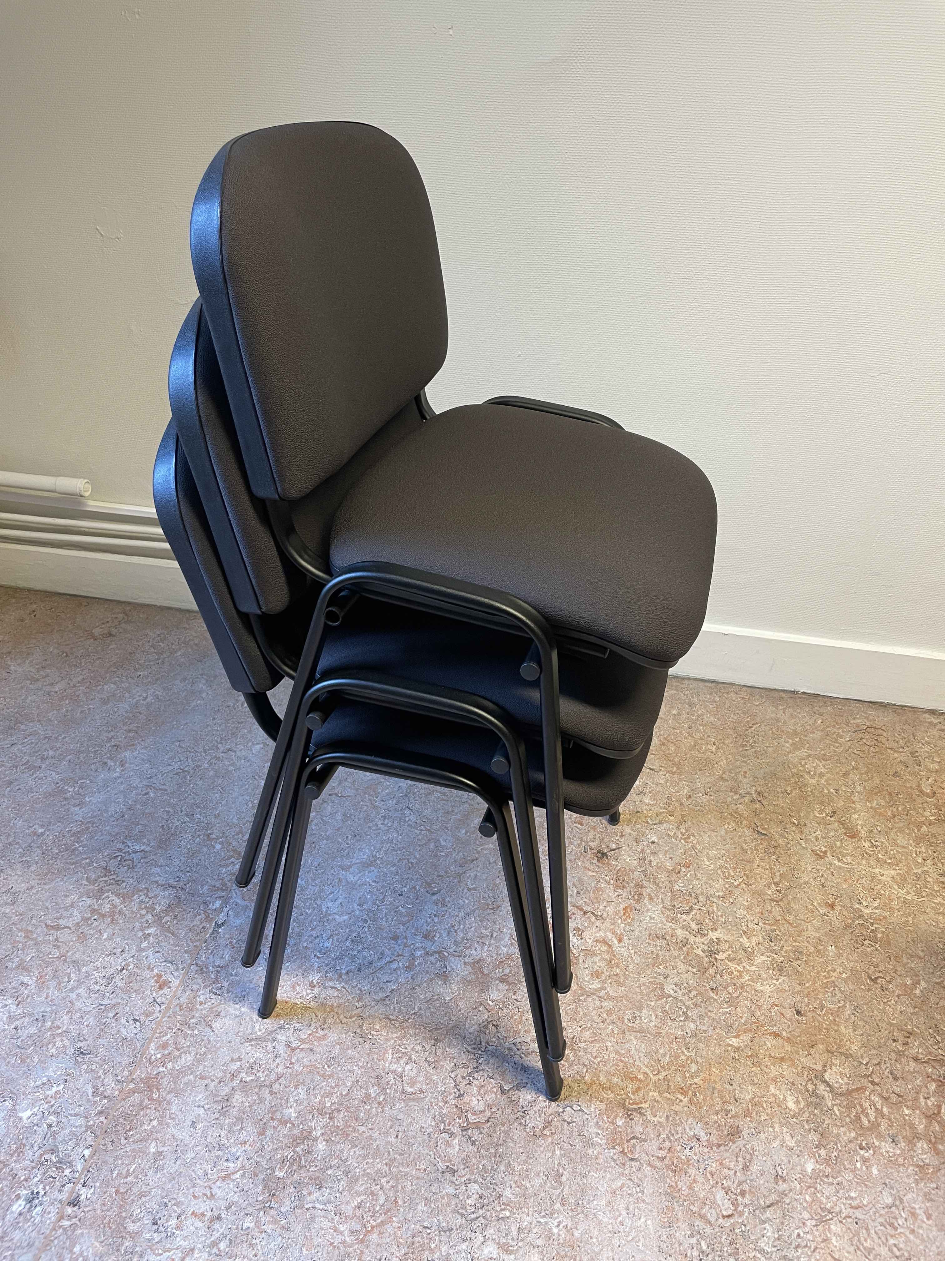 Dark brown stackable chairs-2