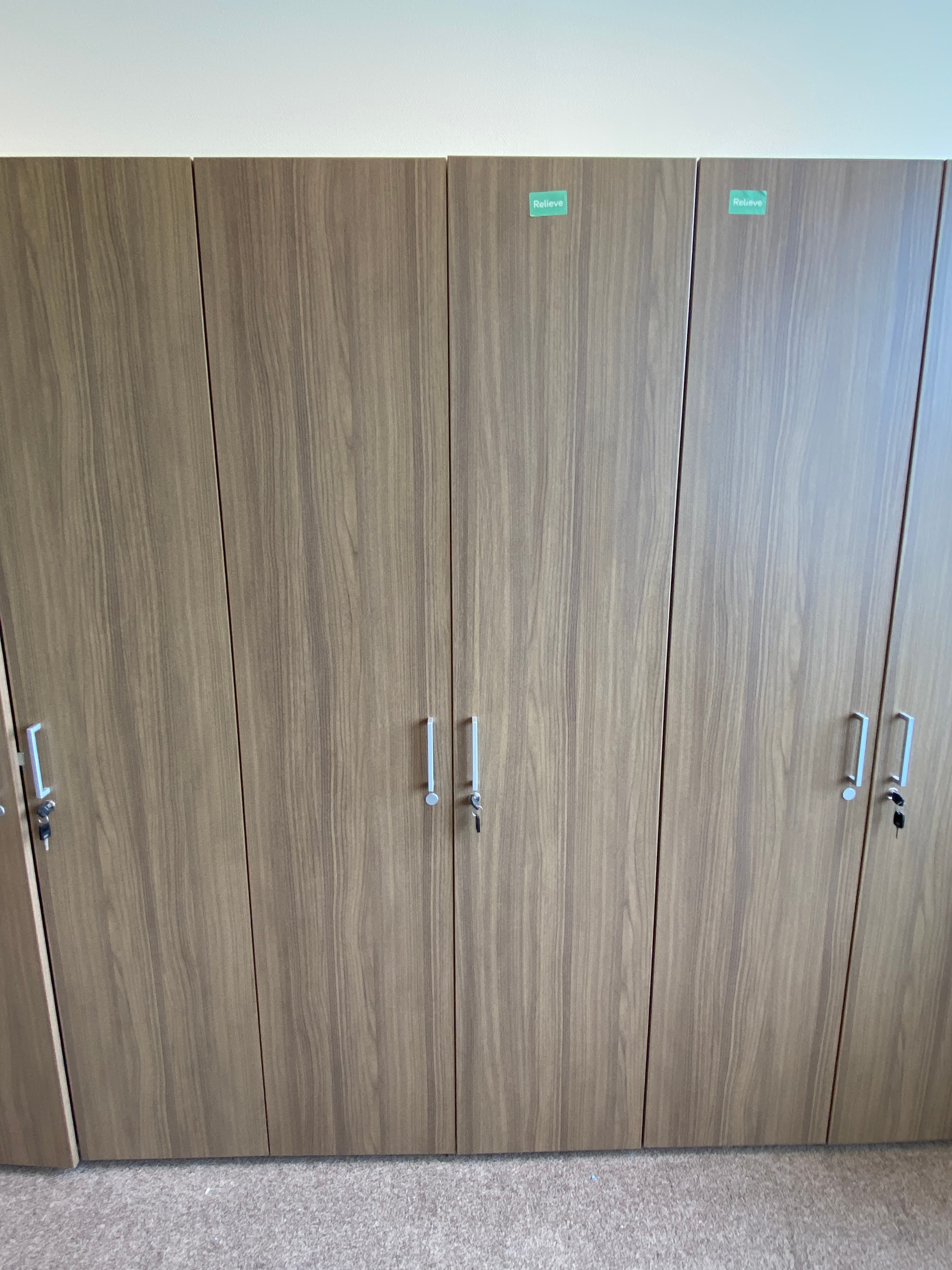 200cm medium light wooden 2 doors cupboard-3