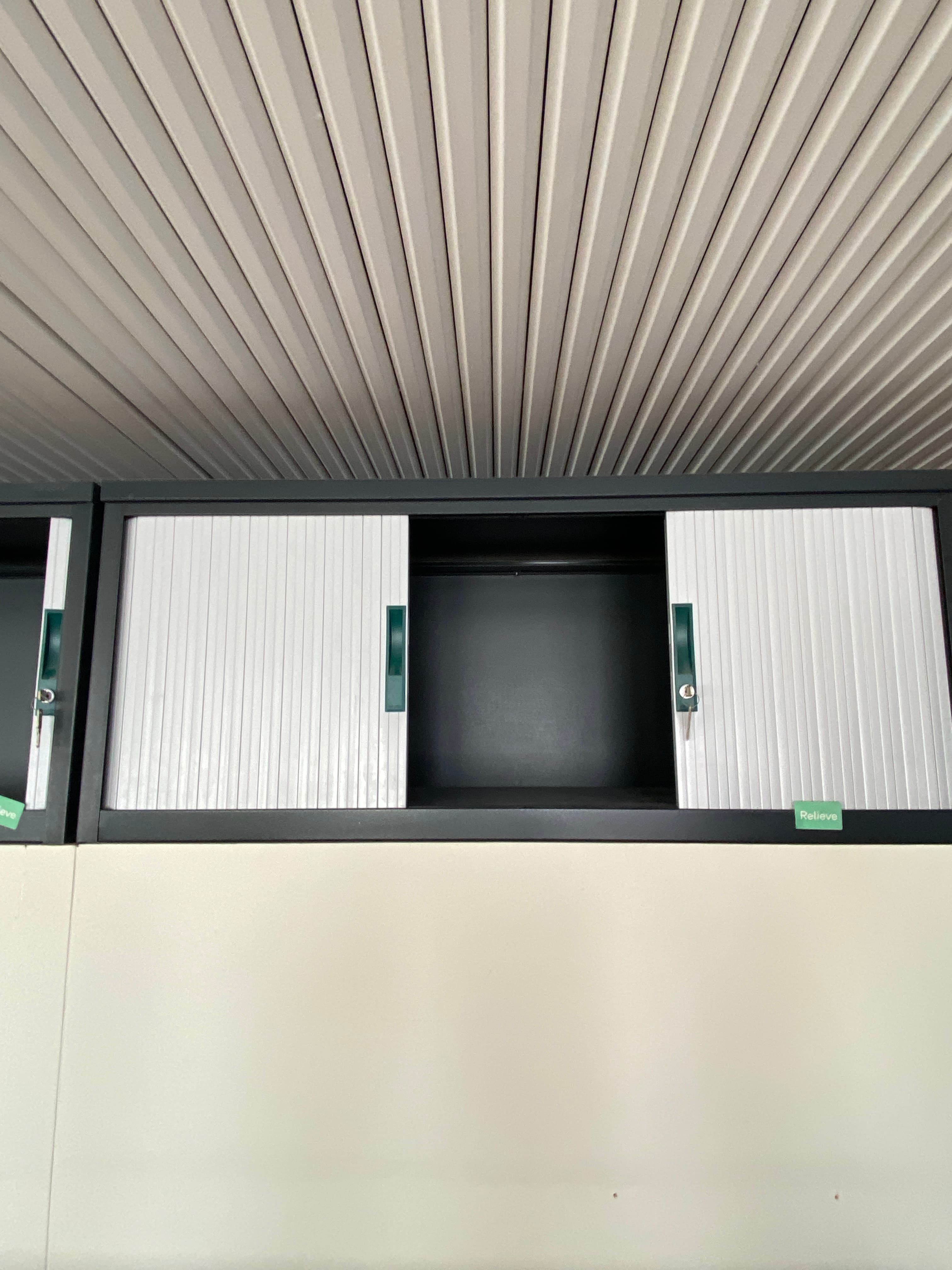 TDS 50cm small Grey storage with green handles-2