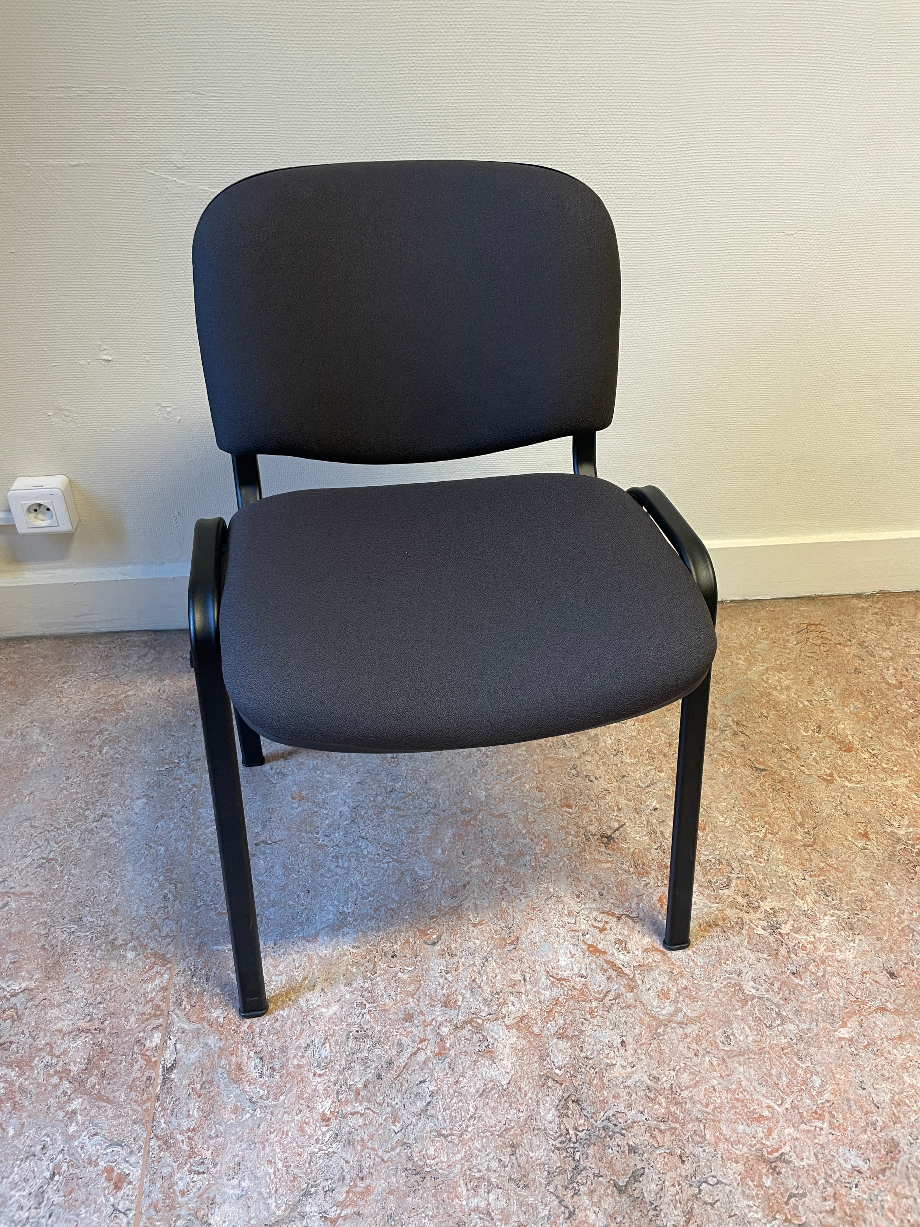 Dark brown stackable chairs-0