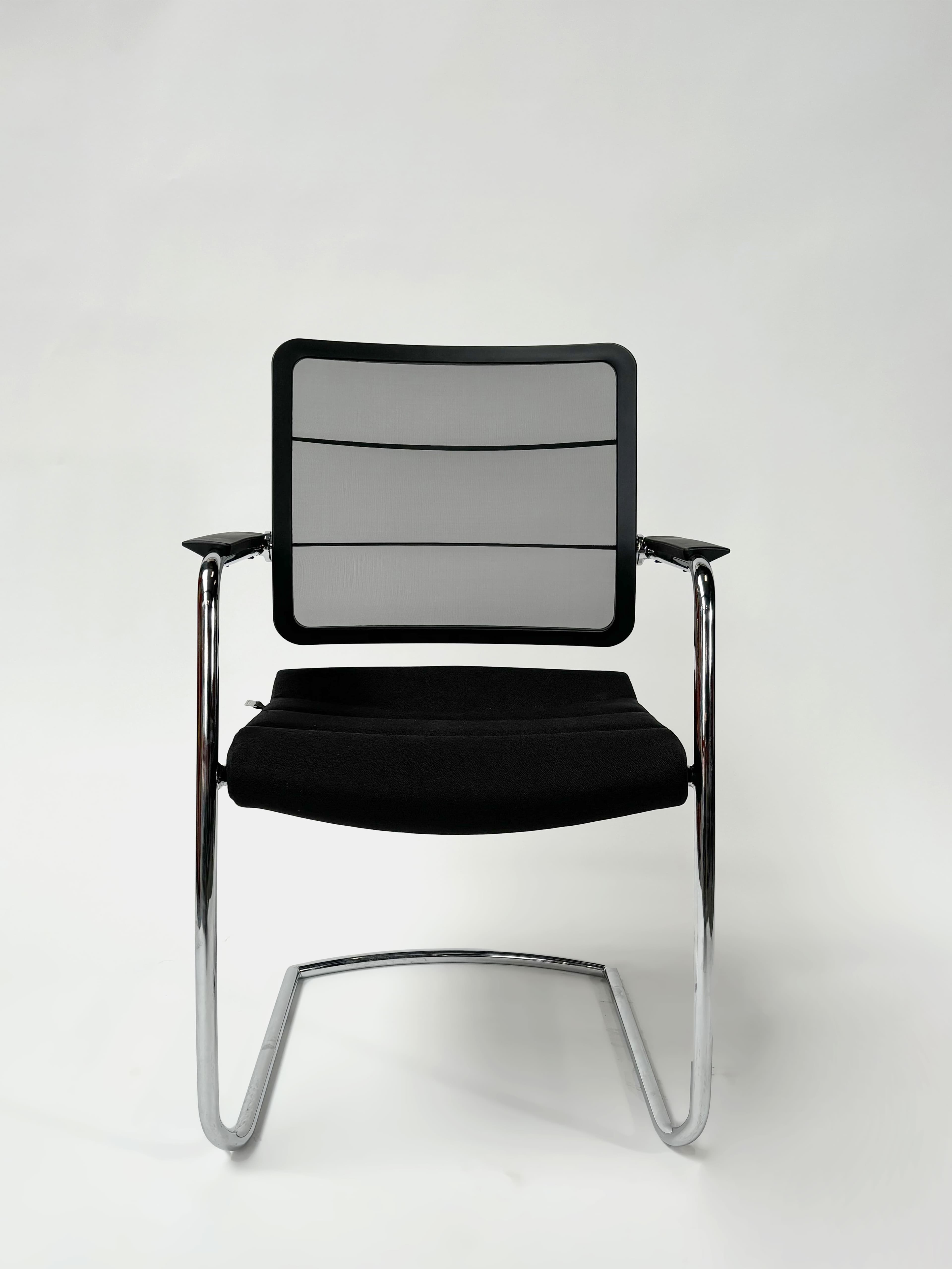 INTERSTUHL Black cushioned chair with mesh back-1