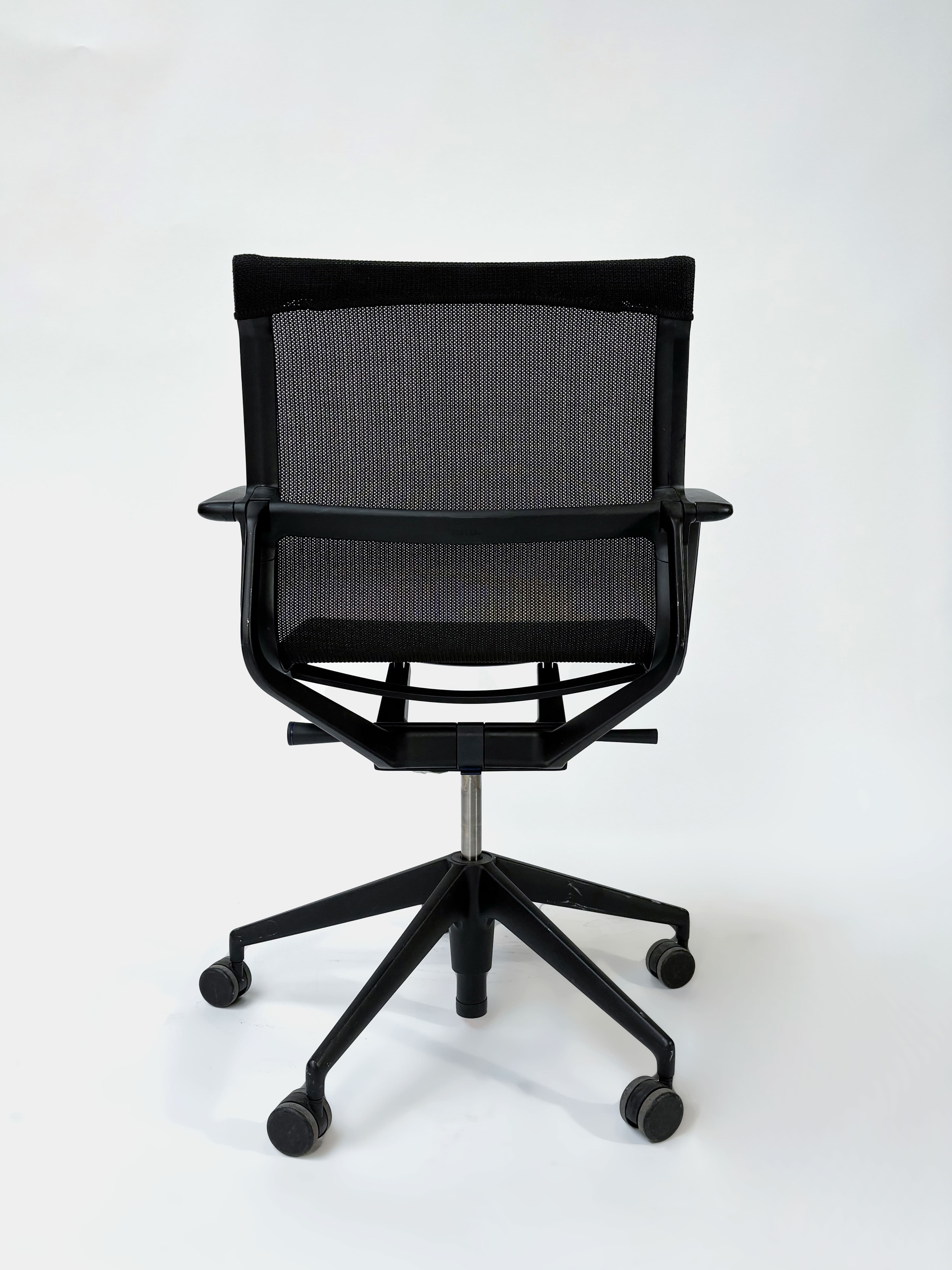 VITRA Physix chaise de bureau sur roulettes en maille noire réglable-5
